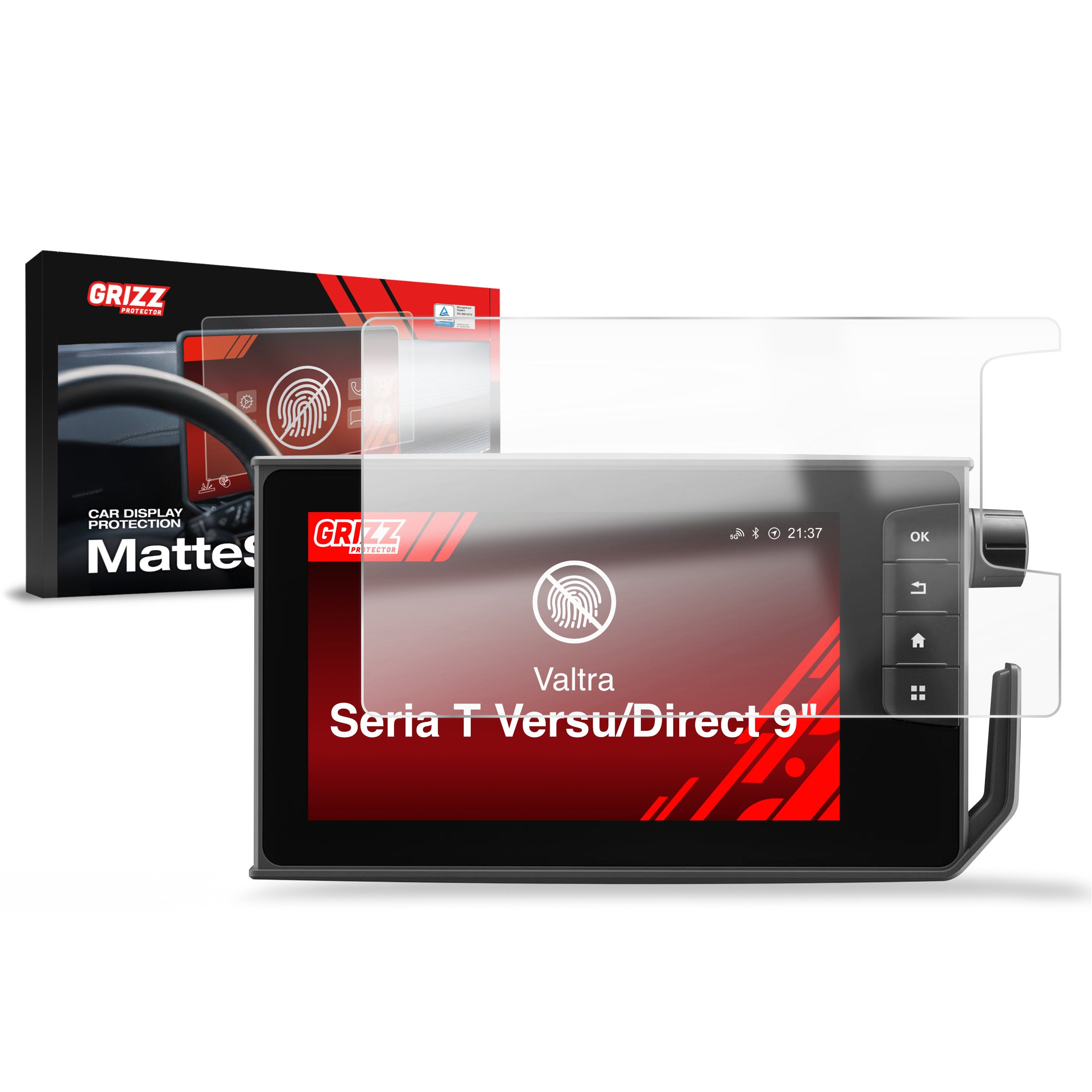 Matte Autodisplayfolie für Valtra seria T Direct SmartTouch 9" (2017-2026), Grizz Protector