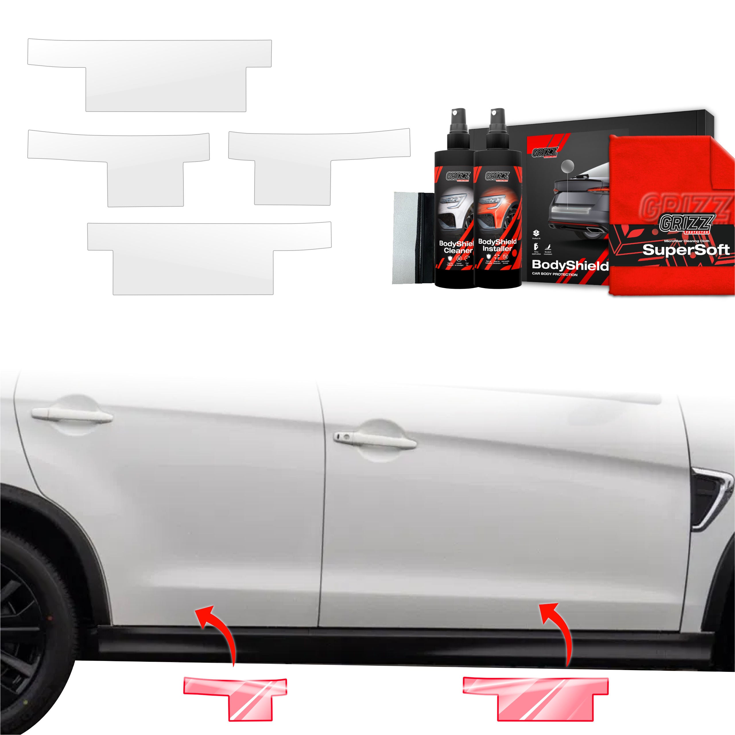 4in1 Schutzfolie Grizz Protector für Schweller - Mitsubishi ASX Facelift (2024-2026)