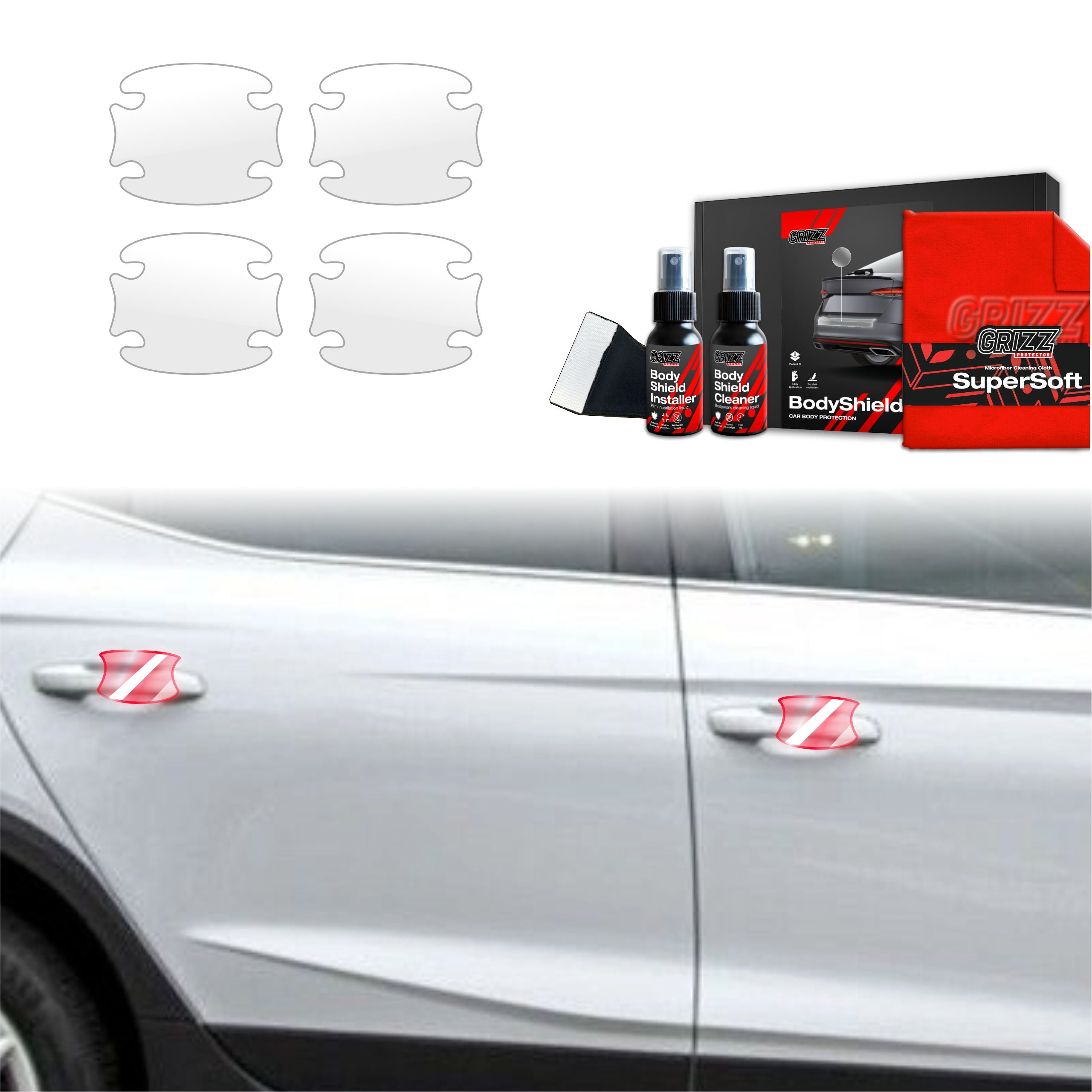 4in1 Schutzfolie Grizz Protector für Türgriffmulden - Seat Arona (2021-2026)