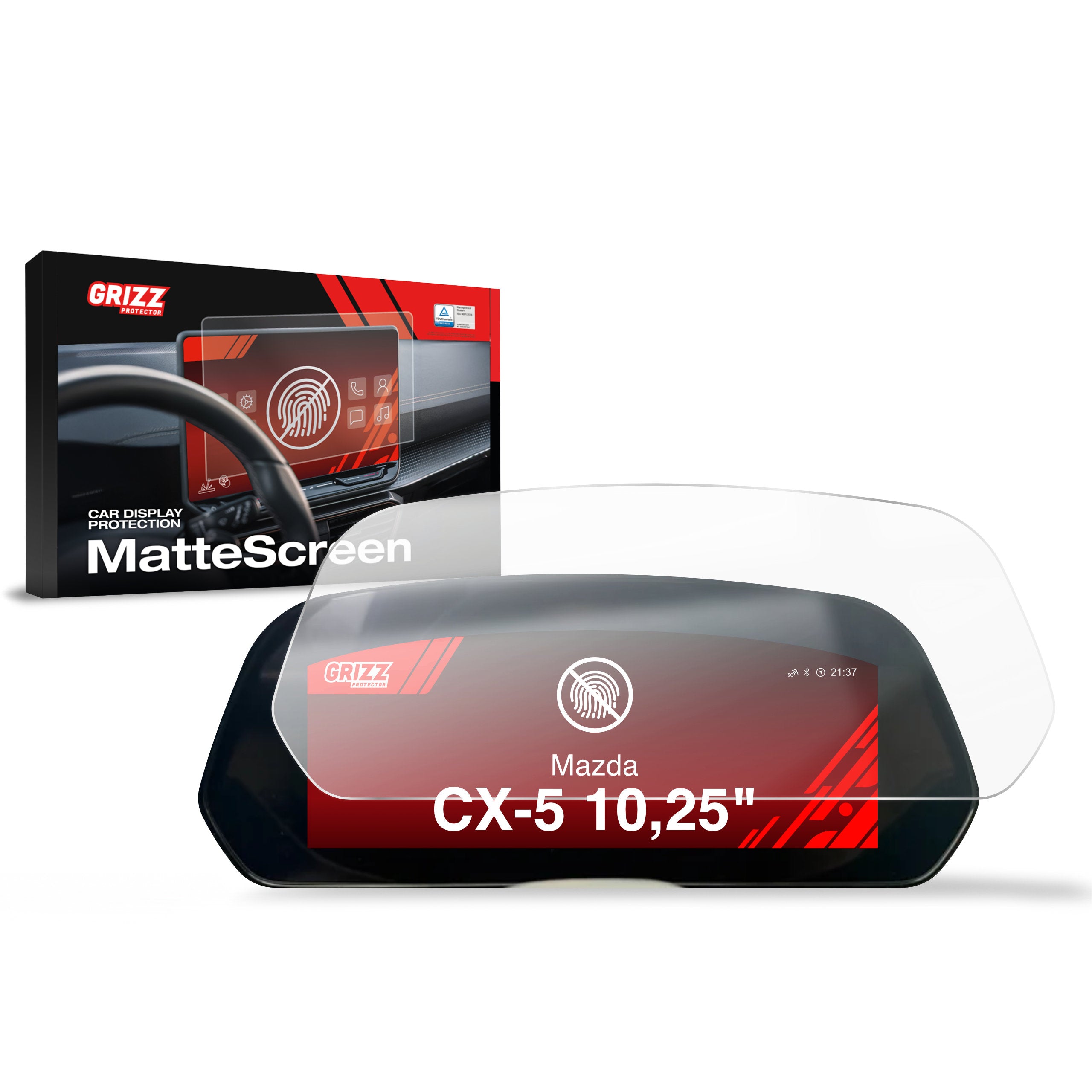 Matte Autodisplayfolie für Mazda CX-5 Virtual Cockpit (2026), Grizz Protector