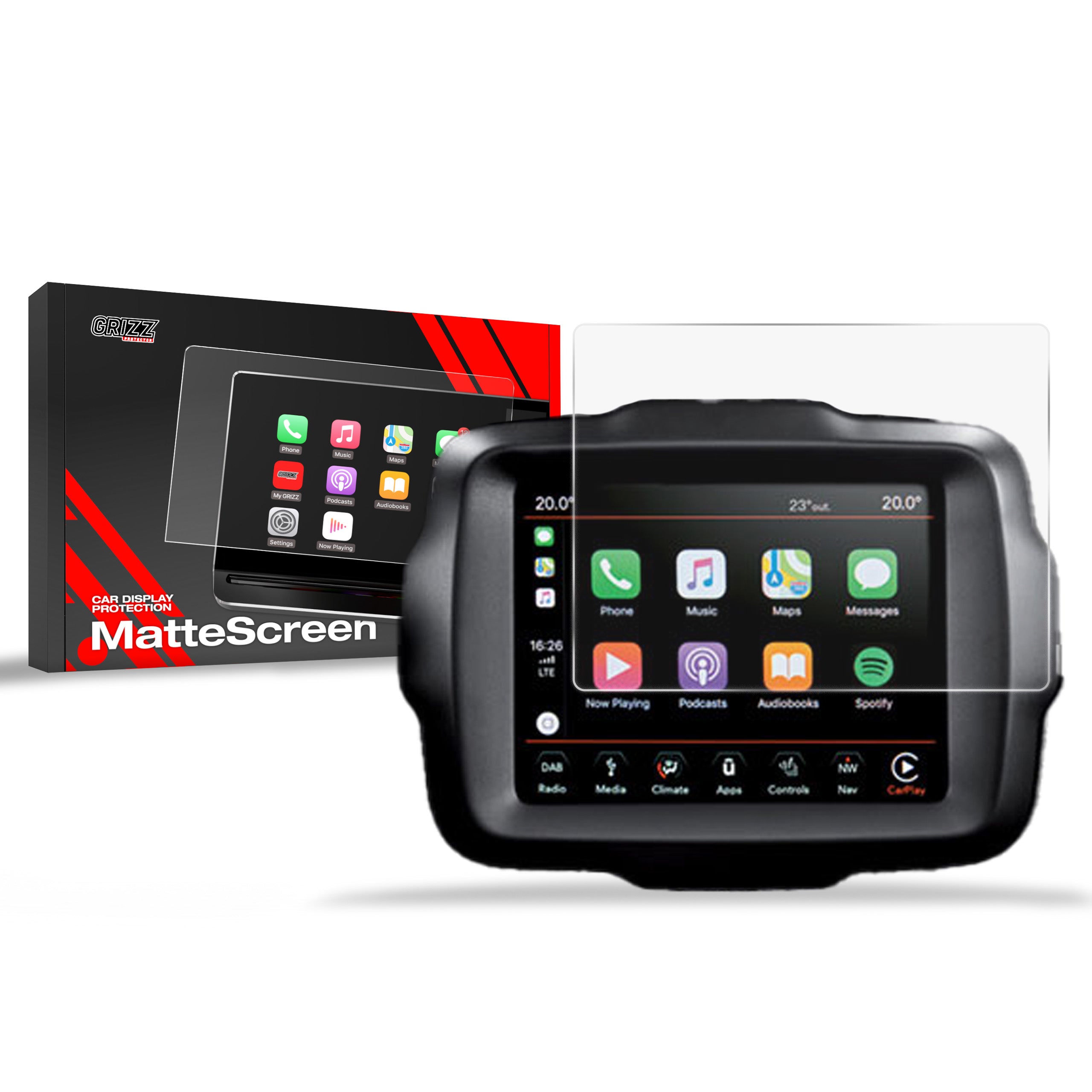 Matte Autodisplayfolie für Dodge Ram 1500 8,4" (2013-2023), Grizz Protector