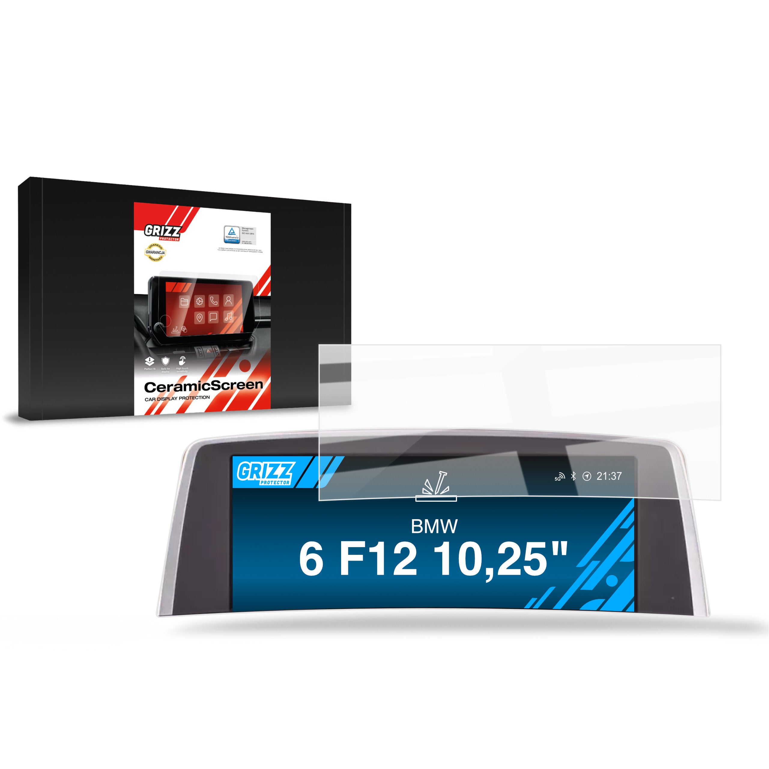 Keramische Autodisplayfolie für BMW 6 F12 10,25" (2011-2015), Grizz Protector