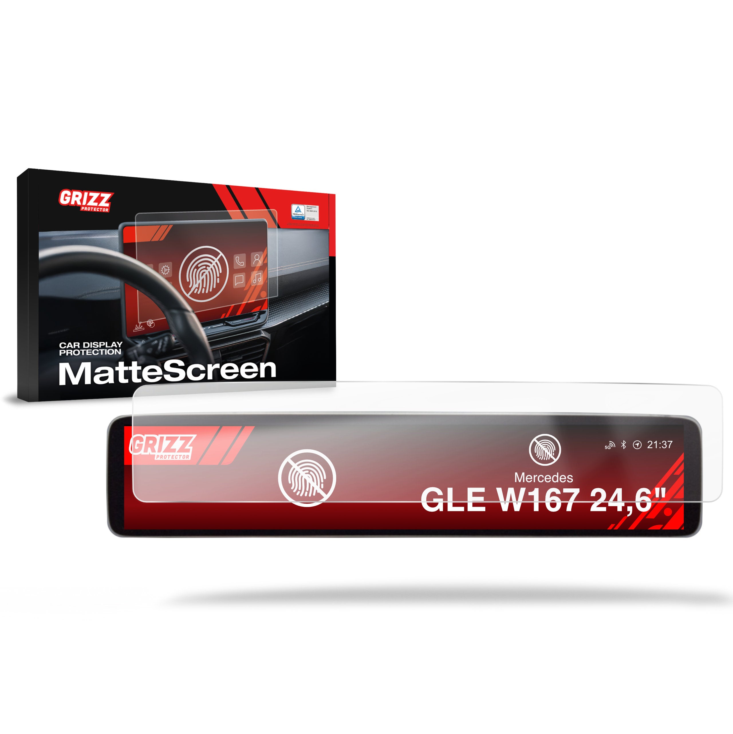 Matte Autodisplayfolie für Mercedes GLE W167 (2019-2026), Grizz Protector