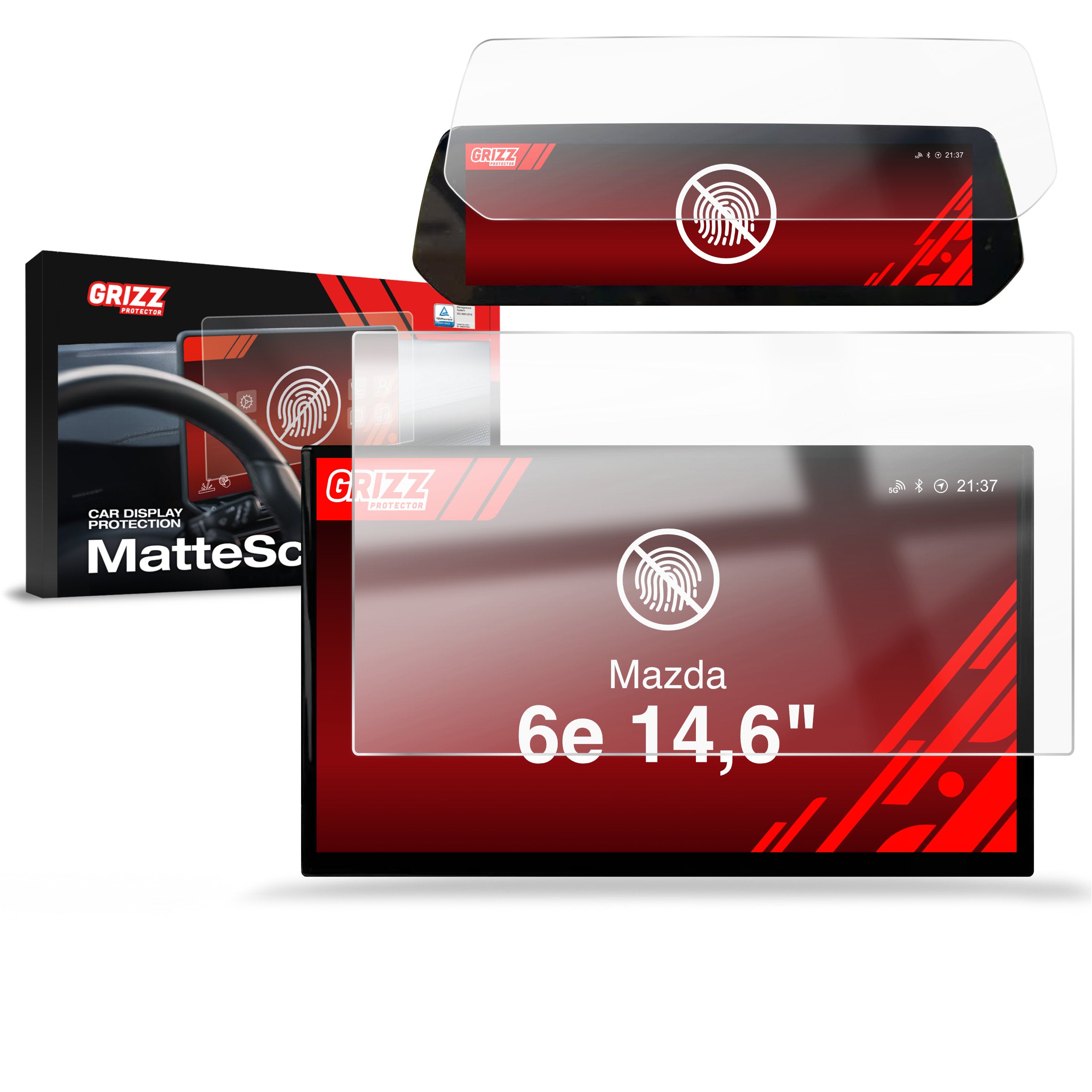 Matte Autodisplayfolie 2in1 für Mazda 6e 14,6" (2026), Grizz Protector