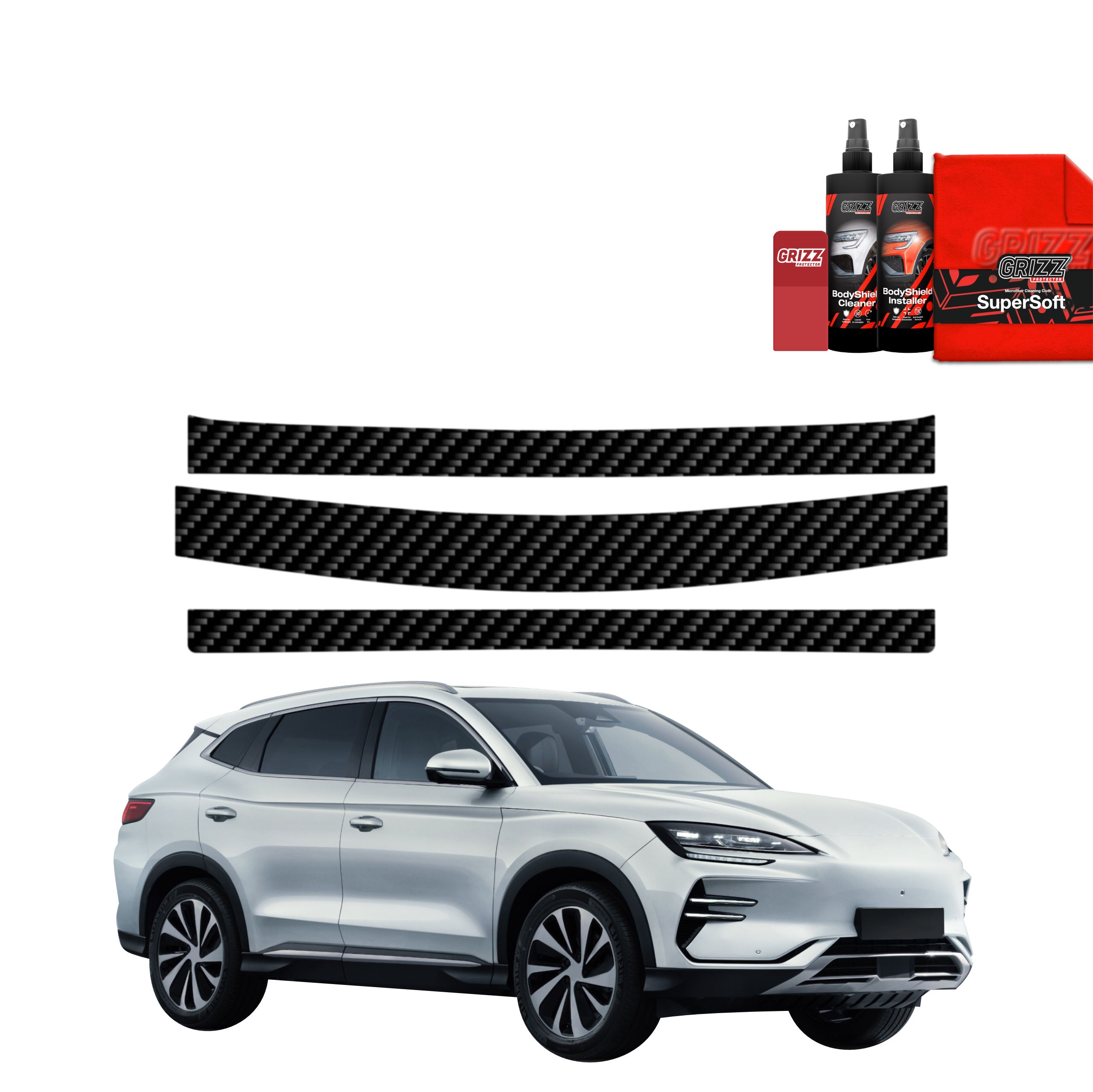 3in1 Kohlenstoff Schutzfolie Grizz Protector für Ladekante - BYD Seal U (2024-2026)
