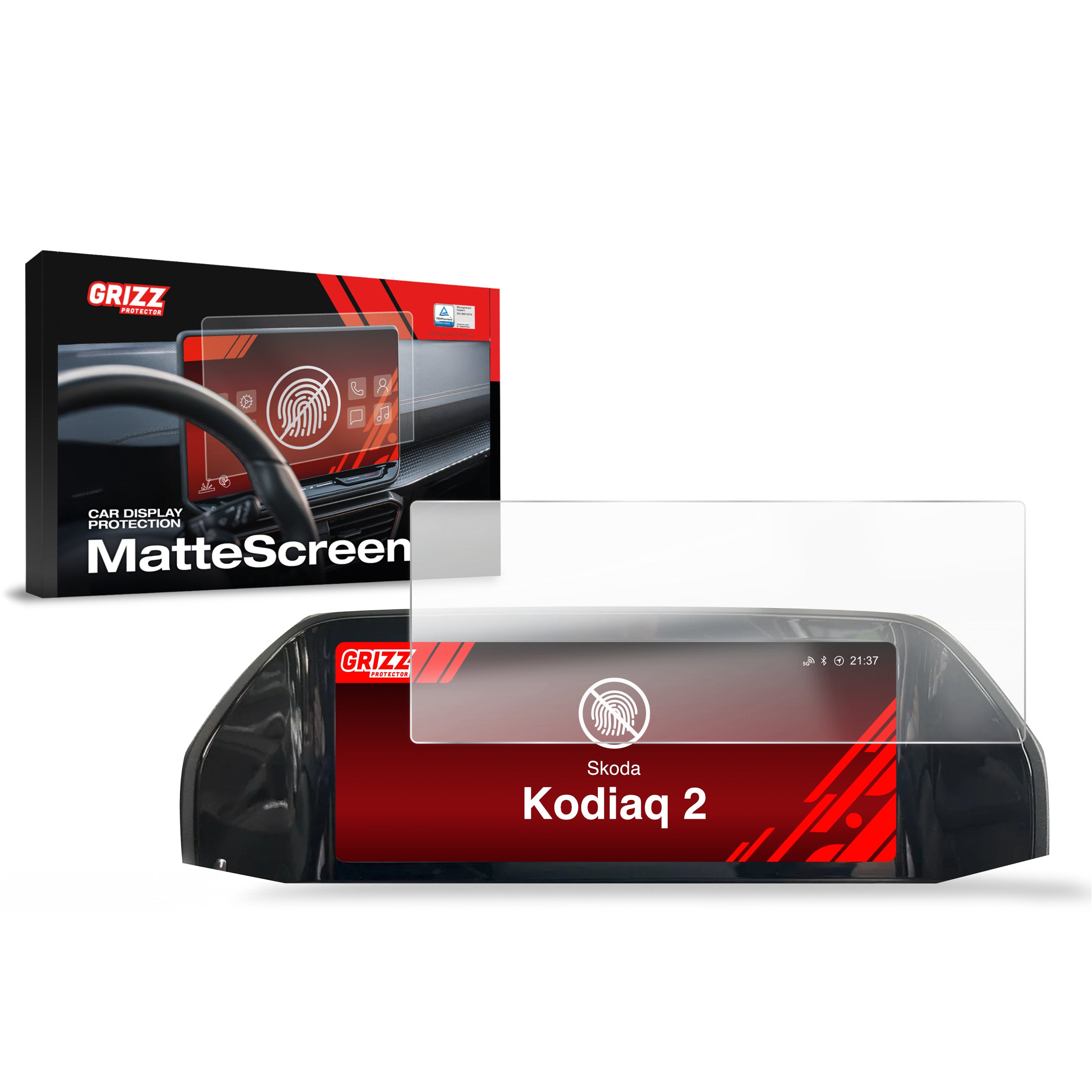 Matte Autodisplayfolie für Skoda Kodiaq 2 (2024-2026), Grizz Protector