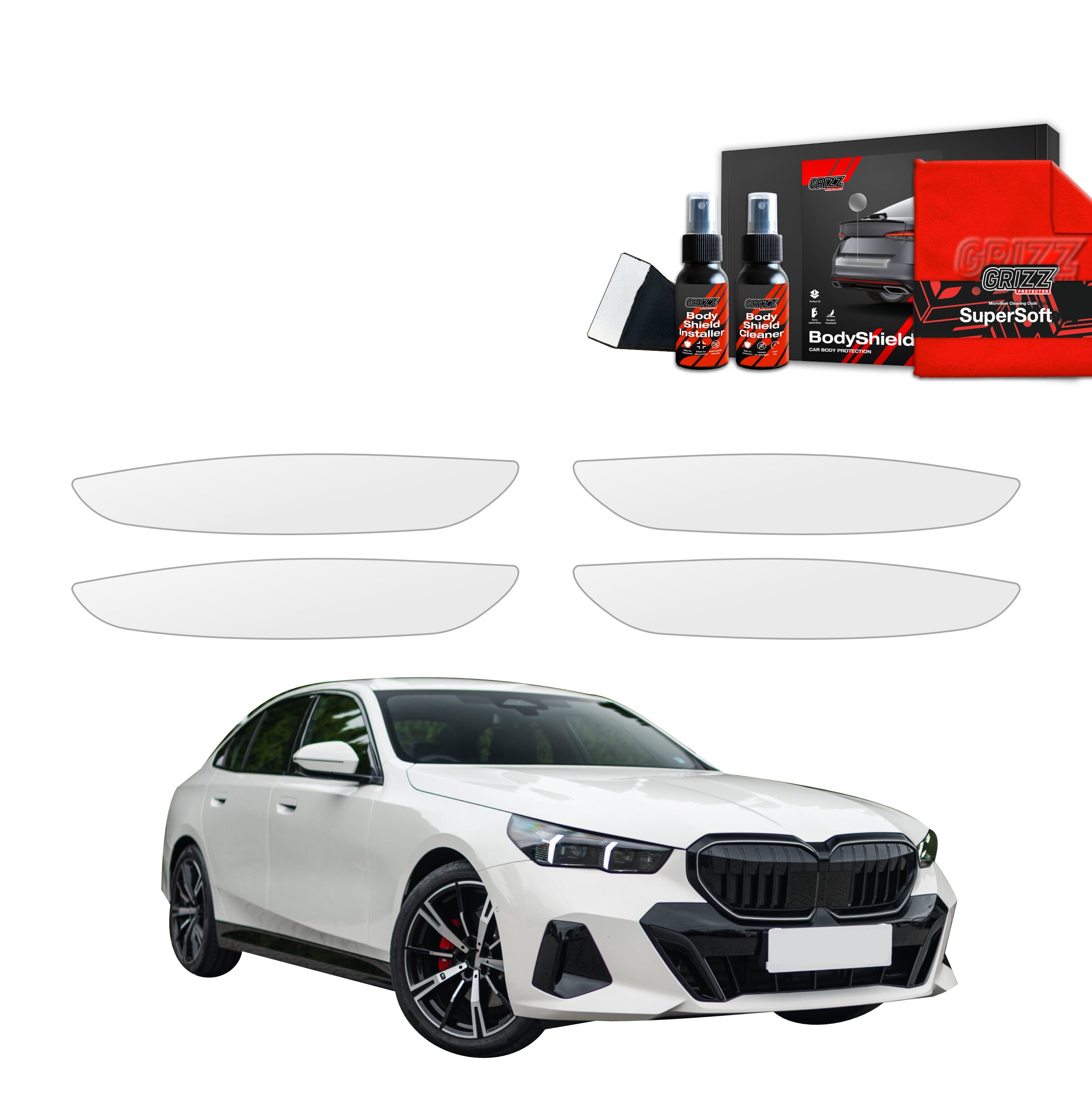 4in1 Schutzfolie Grizz Protector für Türgriffmulden - BMW 5 Kombi G60 520d (2024-2026)