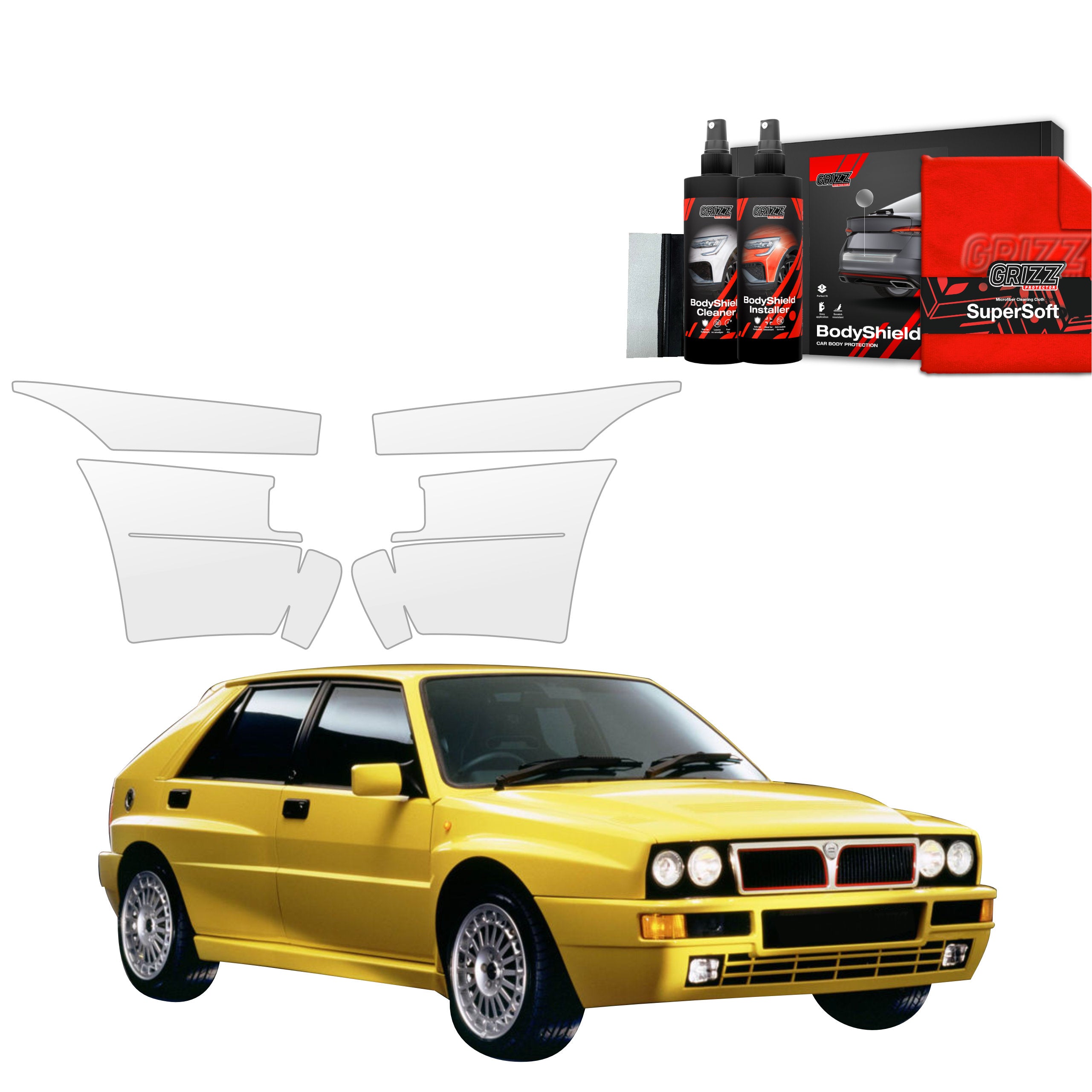 4in1 Schutzfolie Grizz Protector für Stoßstange - Lancia Delta Integrale (1992-1994)