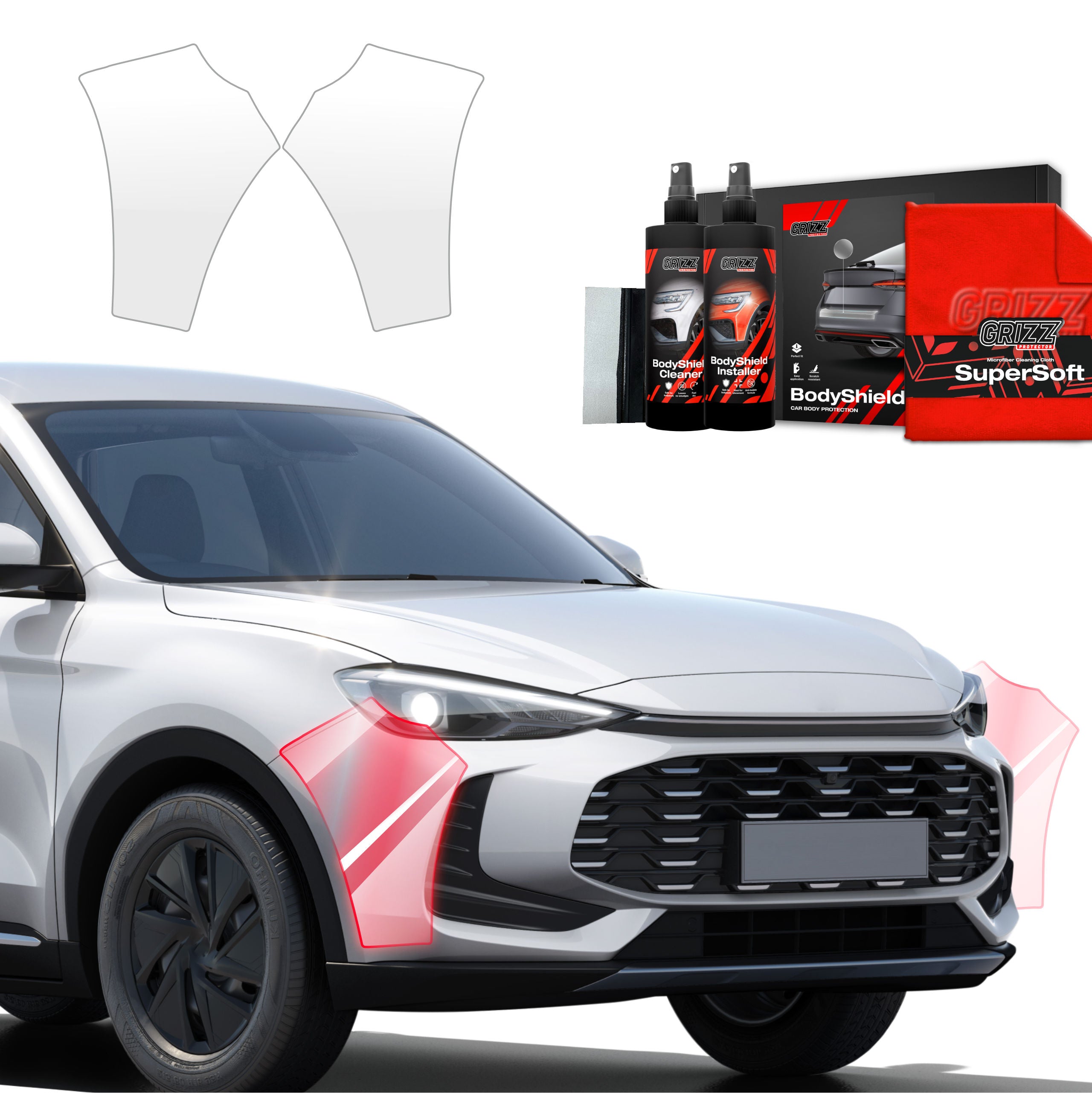 2in1 Schutzfolie Grizz Protector für Stoßstange - MG ZS Hybrid+ (2024-2026)