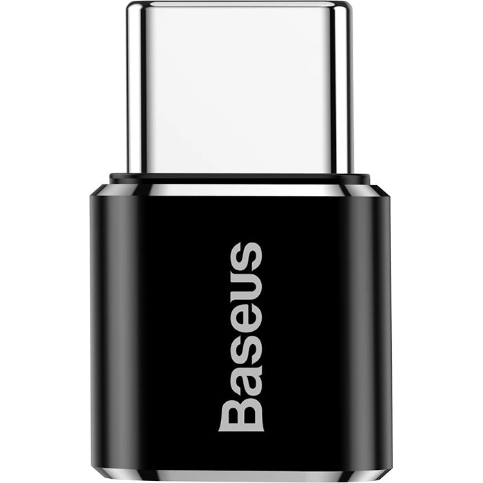 Adapter von Micro-USB (weiblich) auf USB-C (männlich), Baseus Mini, Schwarz