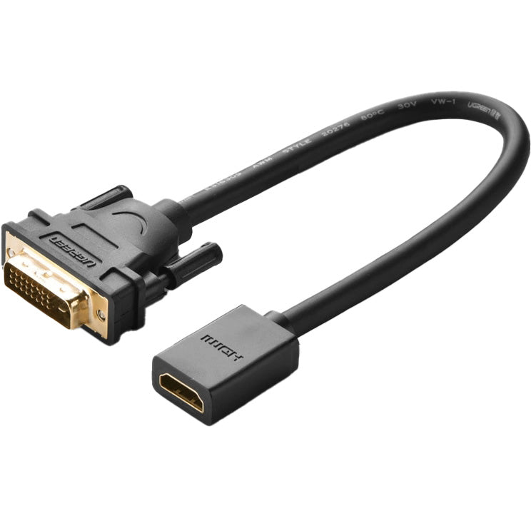 Adapter DVI (Stecker) - HDMI (Buchse), Ugreen, 0.15m, Schwarz