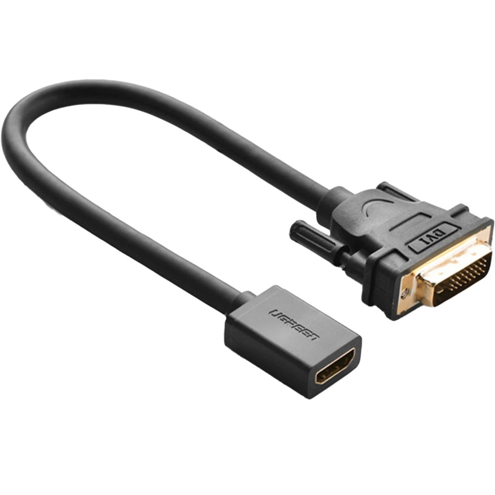 Adapter DVI (Stecker) - HDMI (Buchse), Ugreen, 0.15m, Schwarz