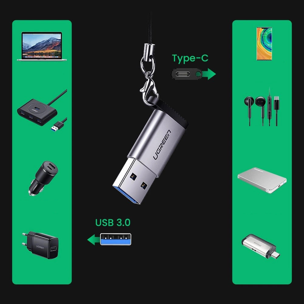 Adapter USB-C auf USB-A, Ugreen US276, Grau