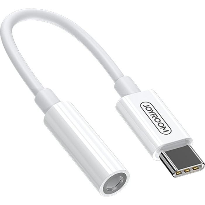 Adapter USB-C (Stecker) zu Jack 3.5mm (Buchse), Joyroom Ben Series, 3A, Weiß