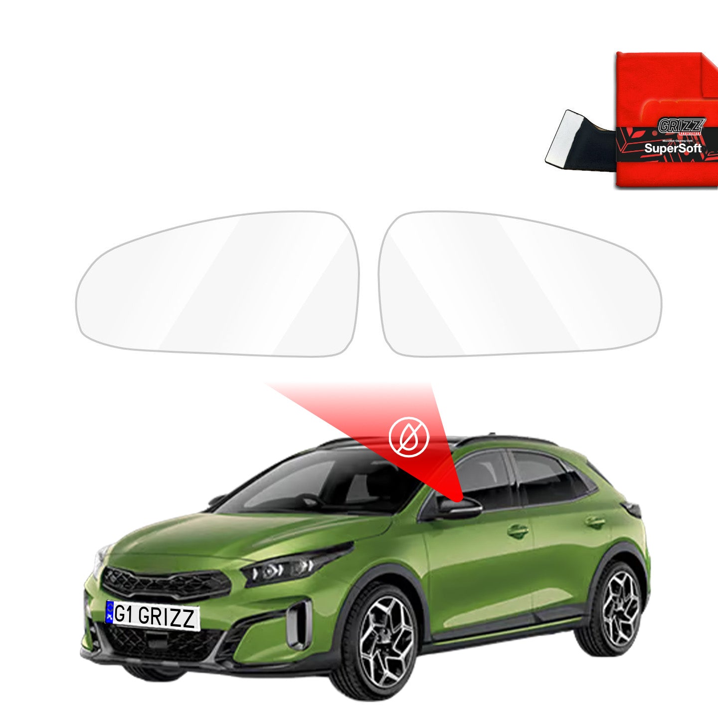 Regenschutzfolie Grizz Protector für Außenspiegel - Kia ProCeed (2018-2025)