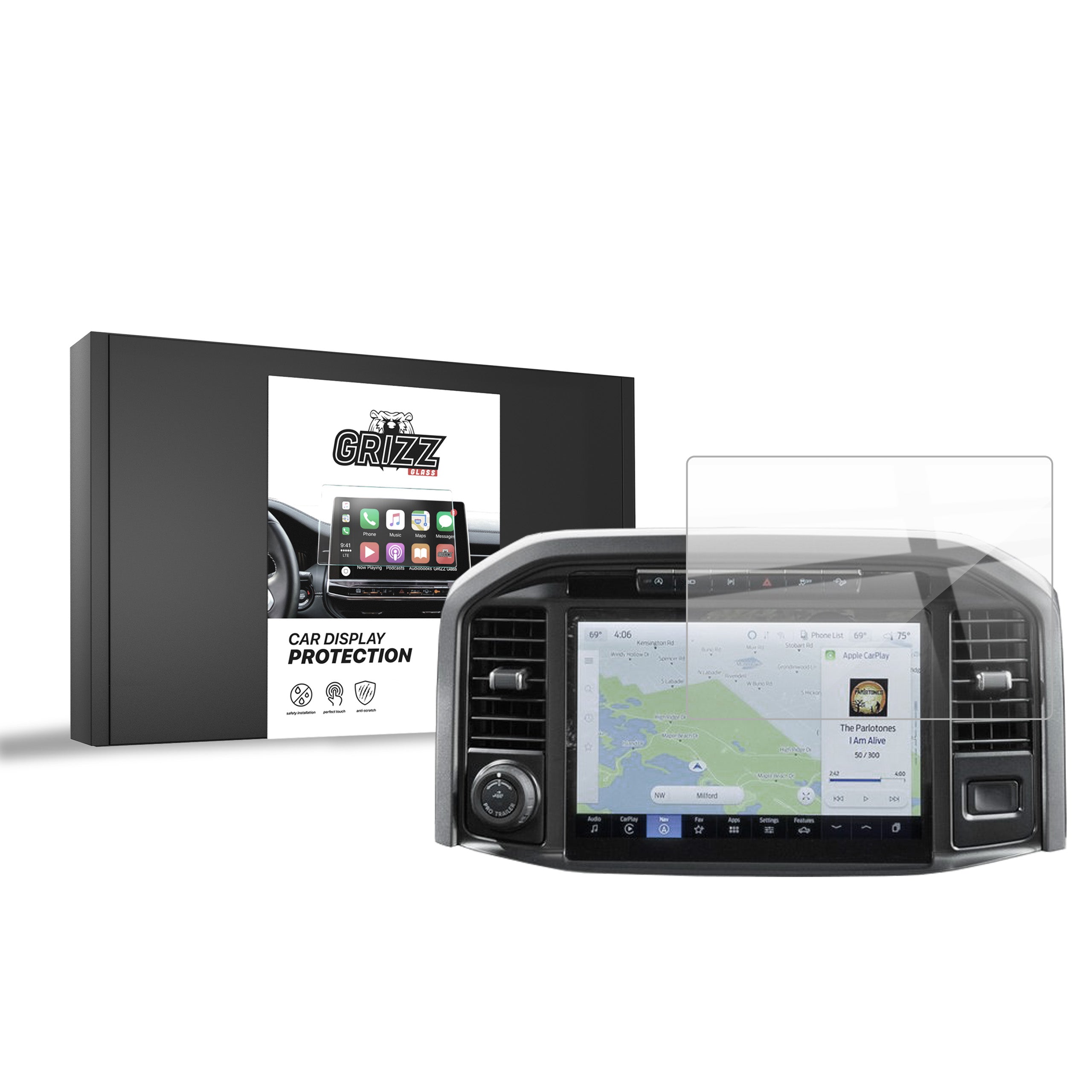 Keramische Autodisplayfolie für Ford F150 Uconnect 12" (2021-2026), Grizz Protector