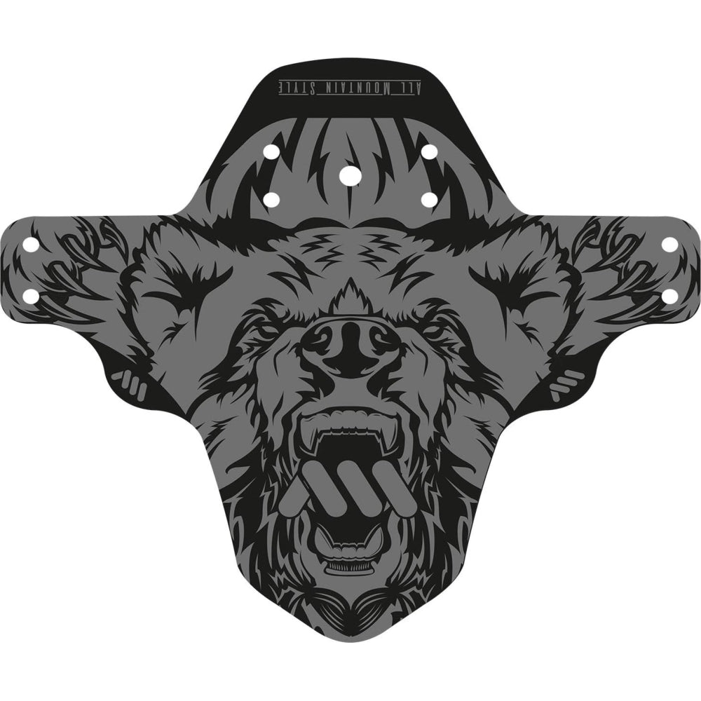 Vorderer Kotflügel AMS Mud Guard, Bär ( Schwarz mit Tiermotiv)