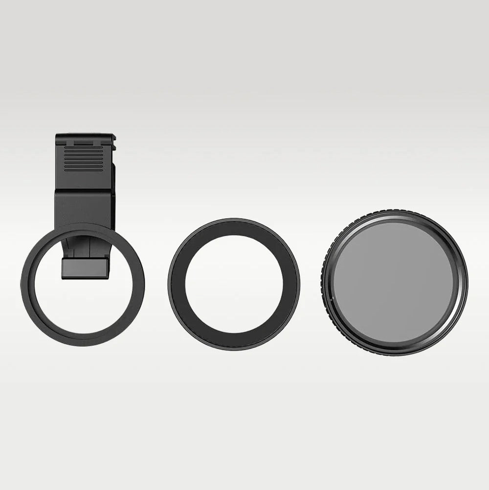Smartphone Objektiv mit VND Filter 2–32, Apexel HD Glass 67 mm ND32, Schwarz