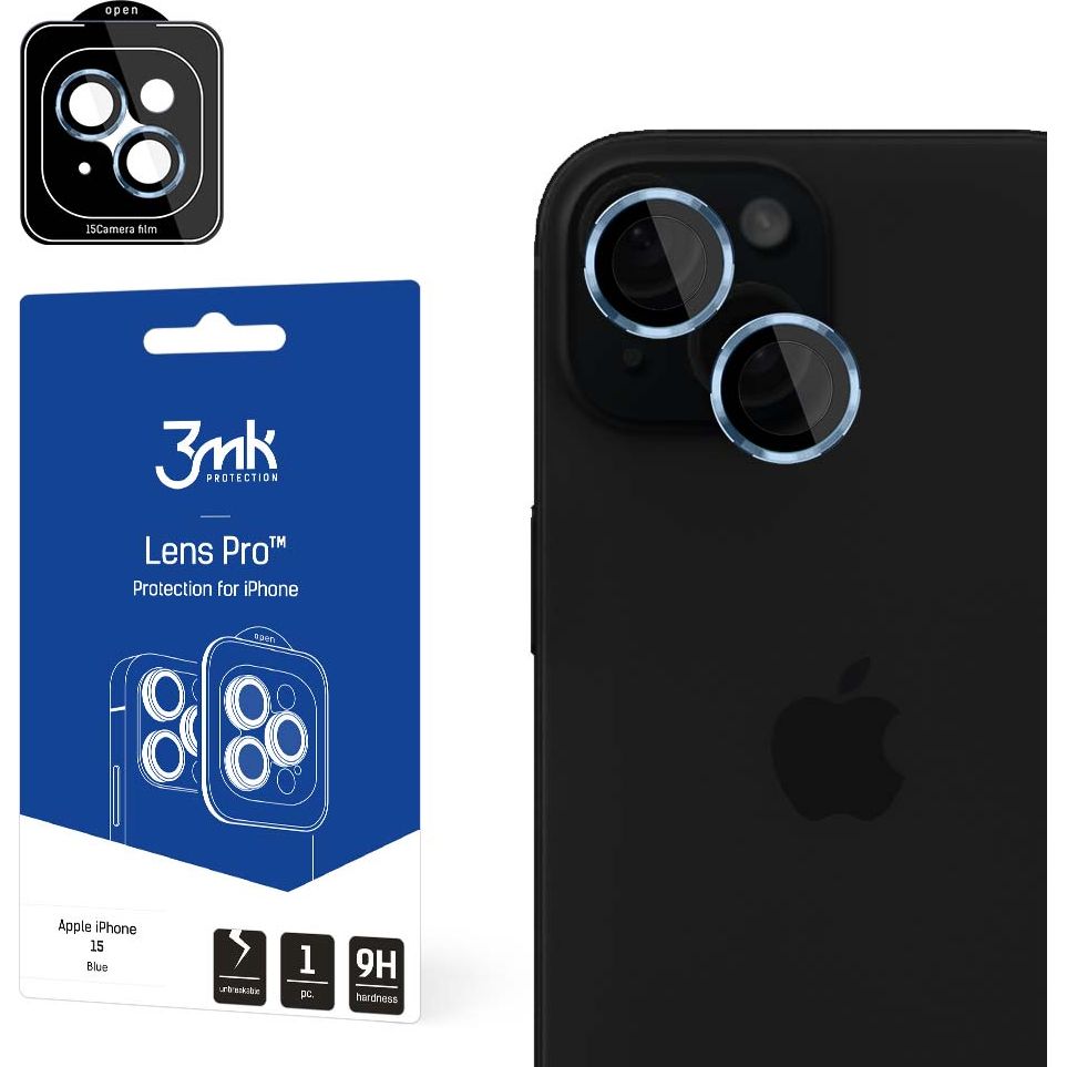 Objektivschutz 3mk Lens Protection Pro für iPhone 15, Blau