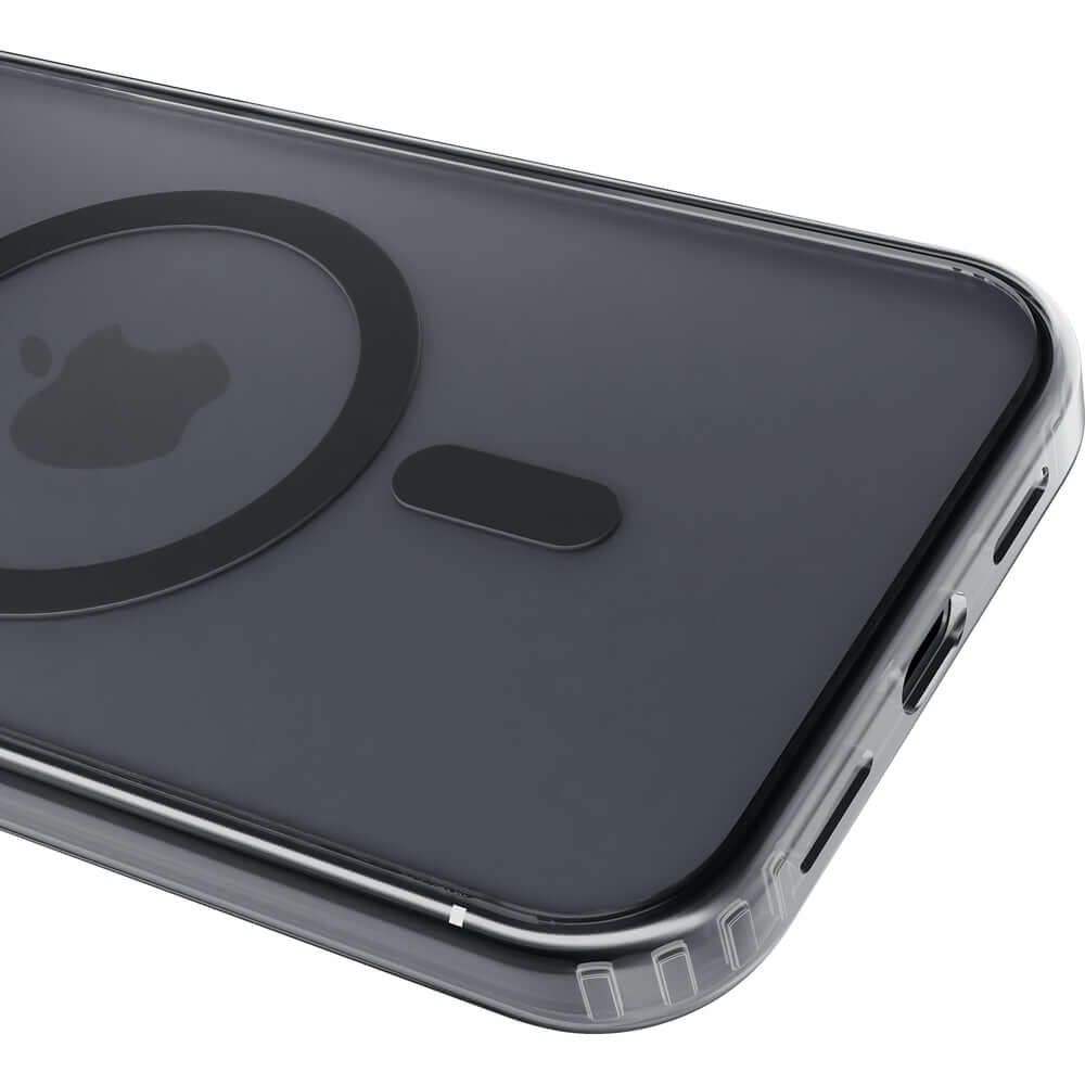 Handyhülle für iPhone 16e, 3mk Frosty MagCase mit MagSafe, Transluzent mit Schwarz