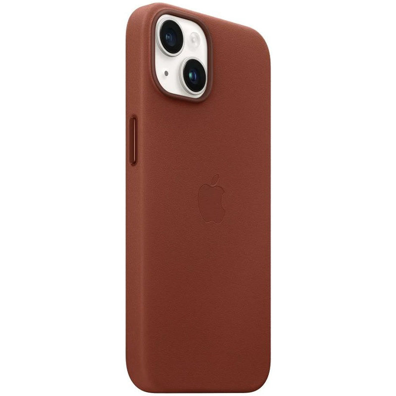 Schutzhülle Apple Leather Case MagSafe für iPhone 14, Dunkelbraun
