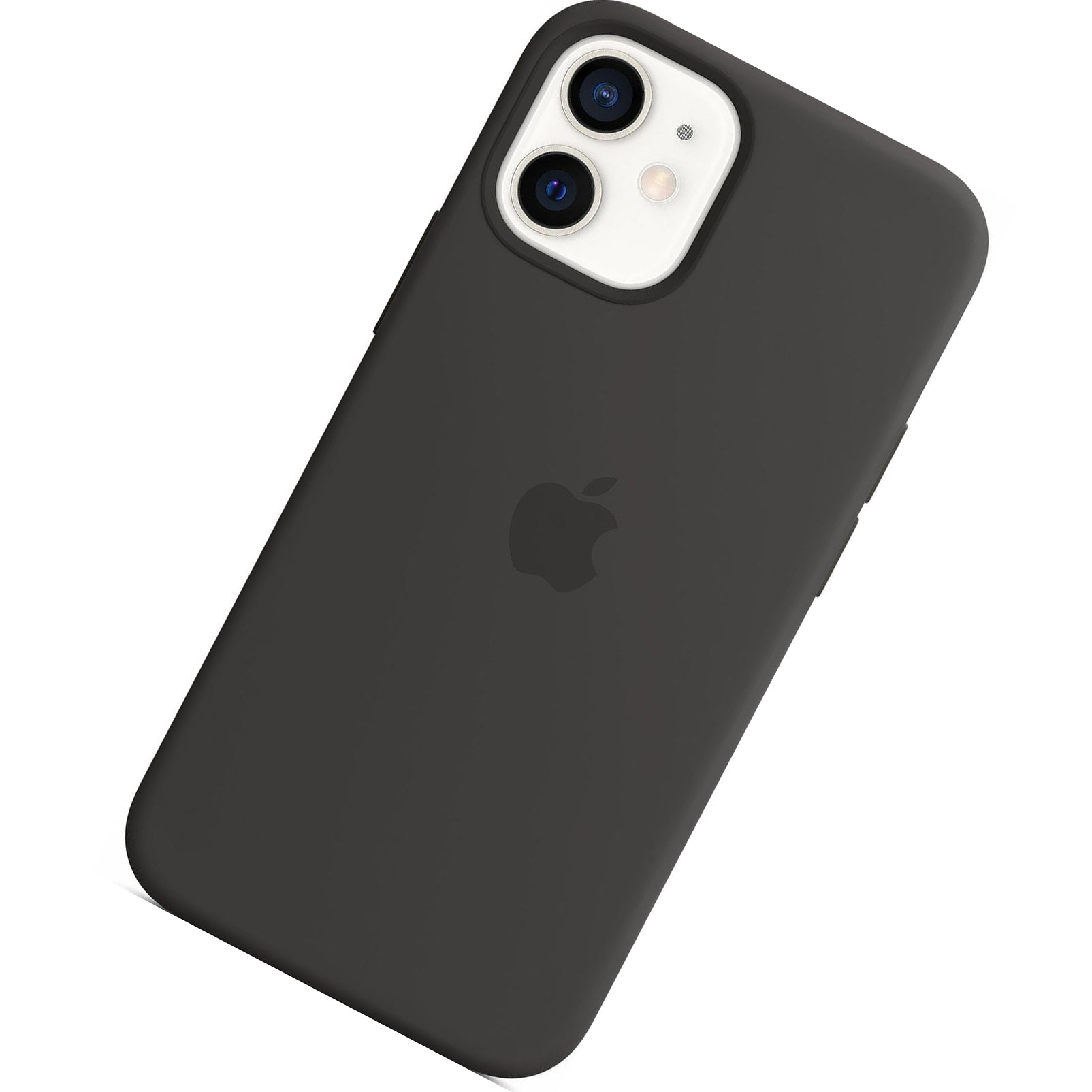 Hndyhülle für iPhone 12 Mini, Apple Silicone Case MagSafe, Schwarz