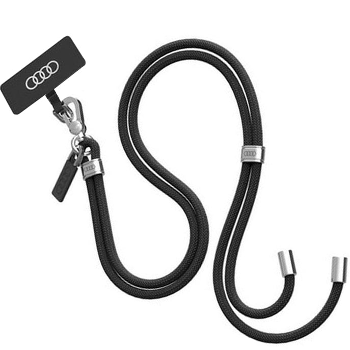 Audi Crossbody Universal-Telefonband AU-CBL6-R8/D1-BK, 120cm, 6mm, Schwarz