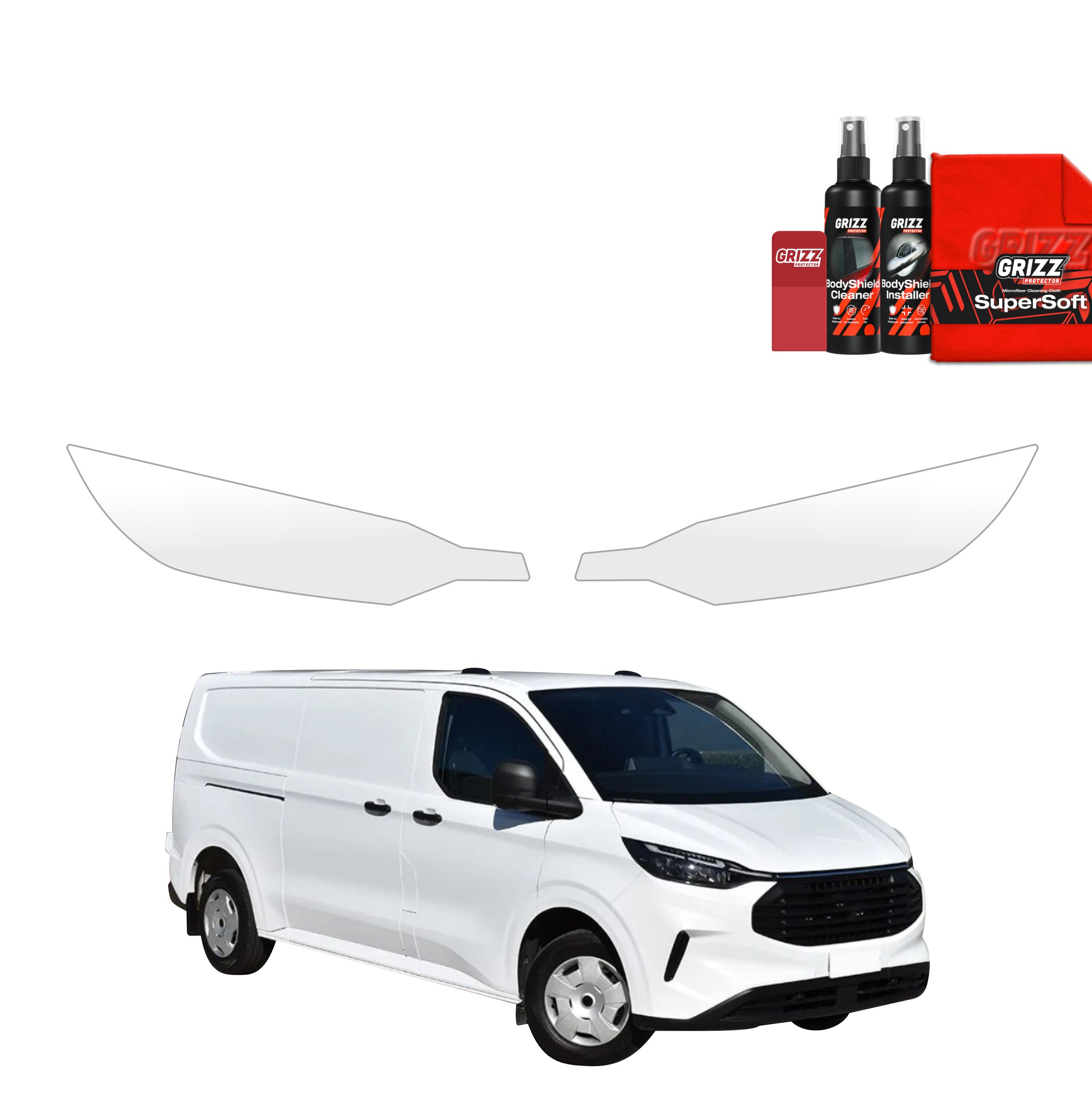 2in1 Schutzfolie Grizz Protector für Scheinwerfer - Ford Custom (2023-2026)