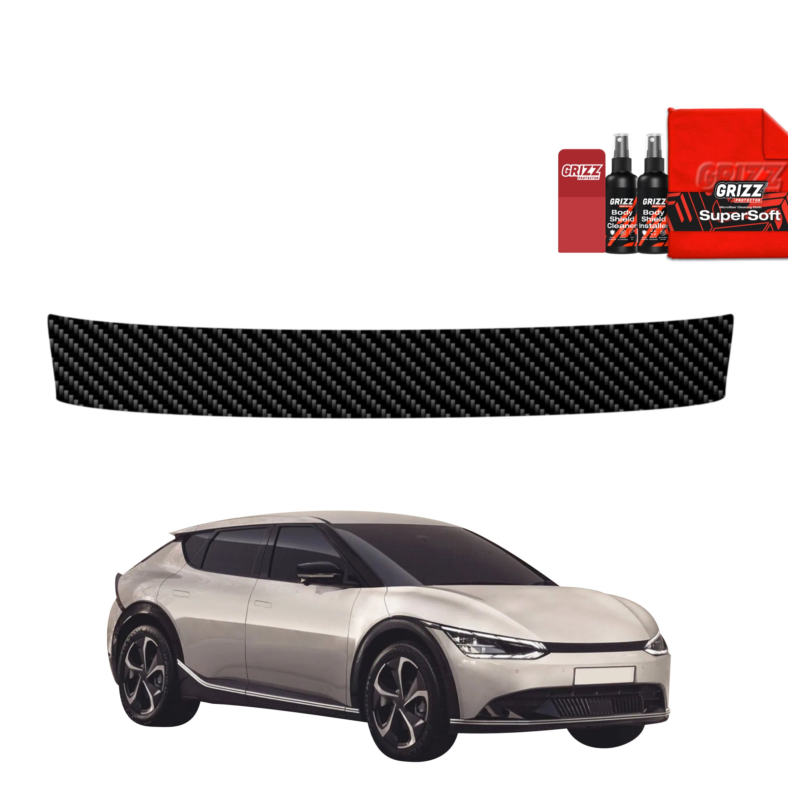 Kohlenstoff Schutzfolie Grizz Protector für Ladekante - Kia EV6 (2025-2026)