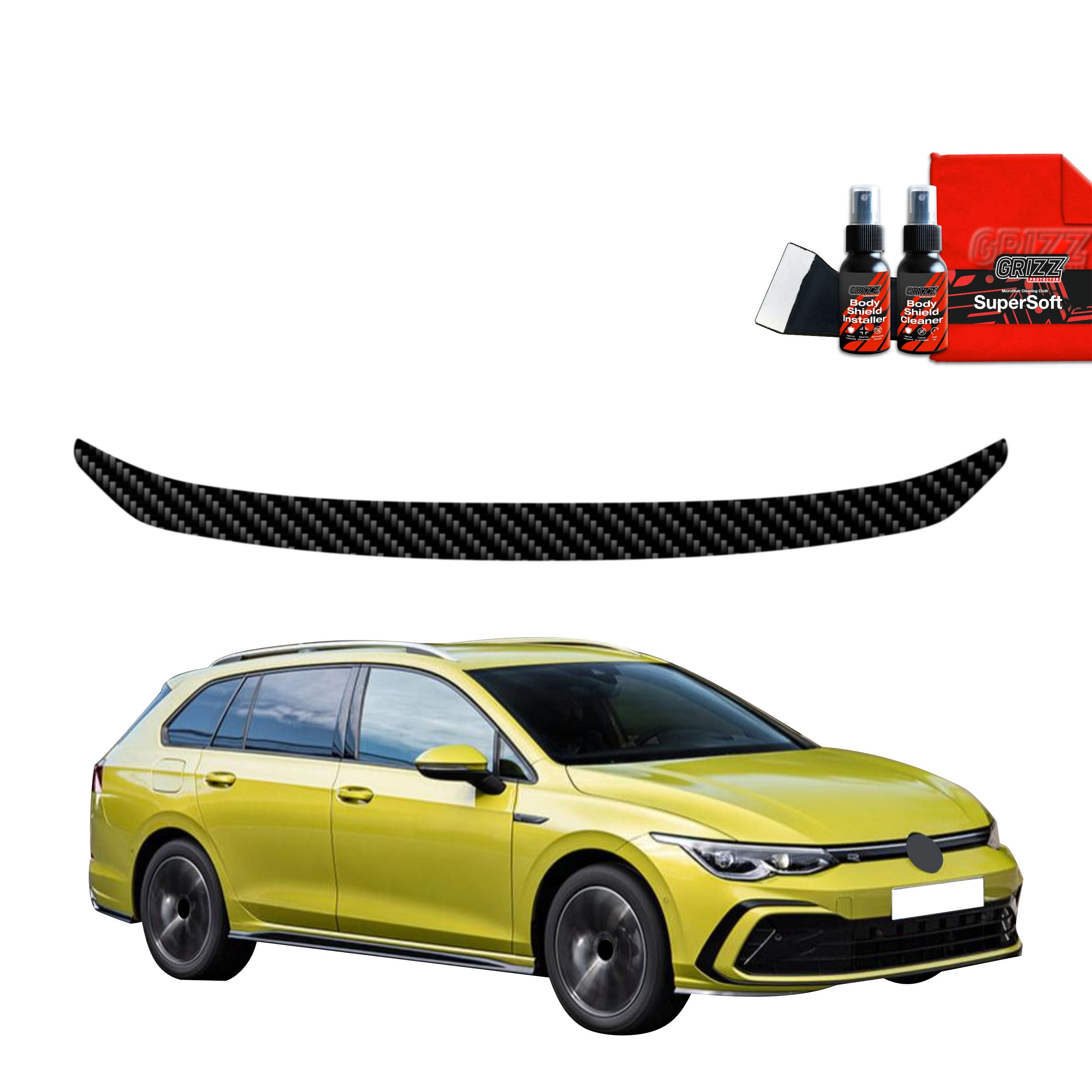 Kohlenstoff Schutzfolie Grizz Protector für Ladekante - Volkswagen VW Golf 8 Variant (2024-2026)