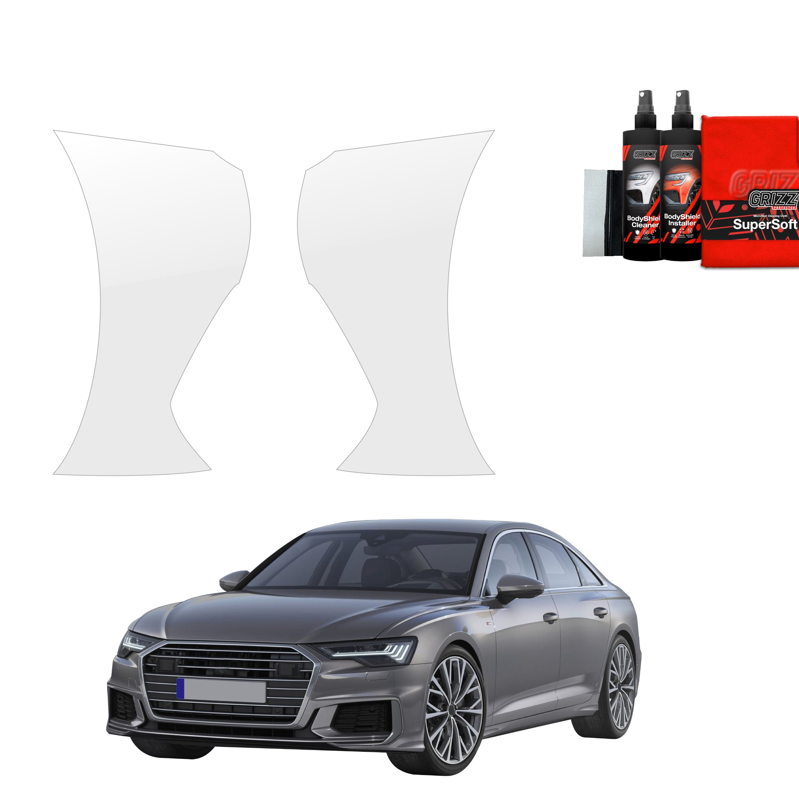 2in1 Schutzfolie Grizz Protector für Stoßstange - Audi A6 C8 Sedan (2018-2023)