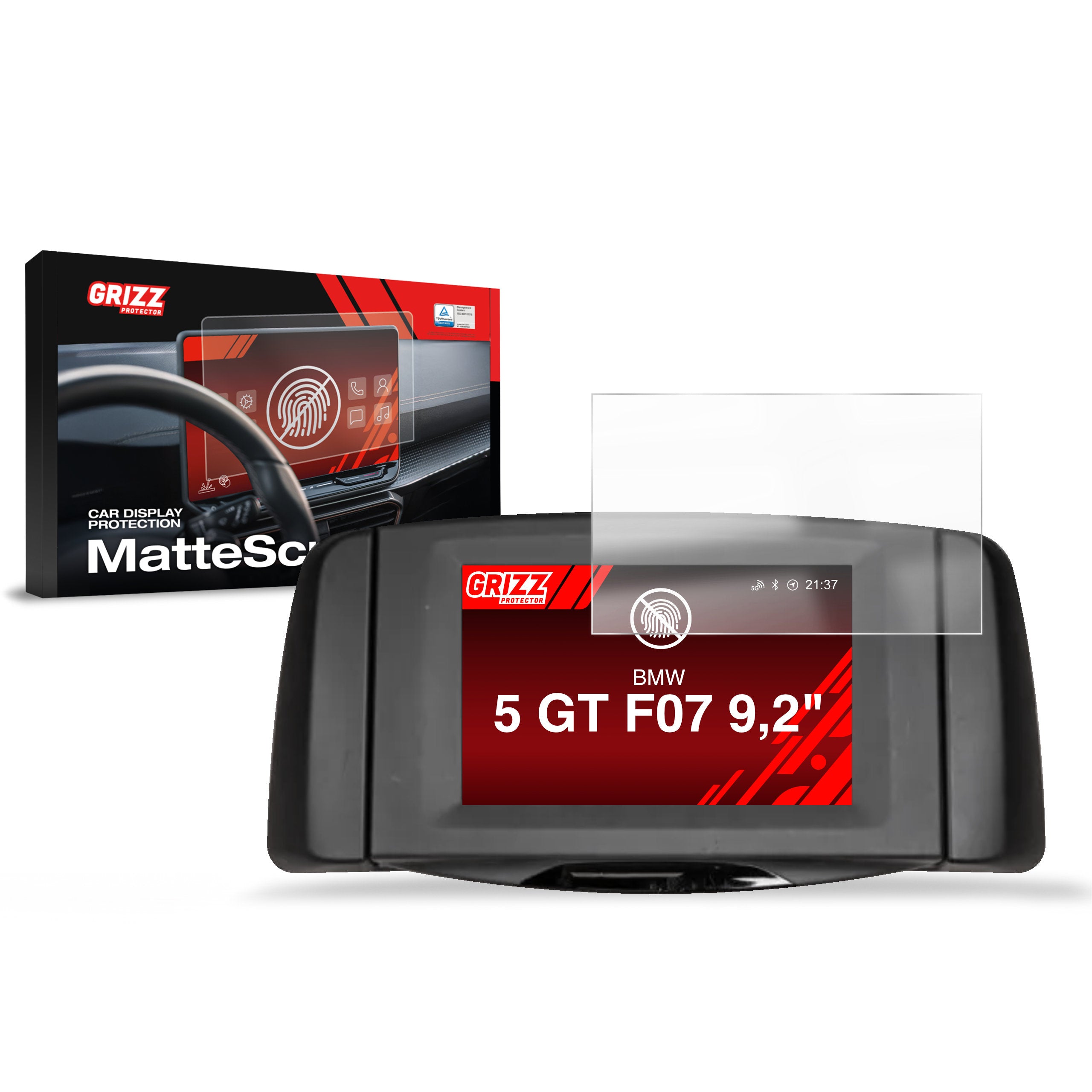 Matte Autodisplayfolie für BMW 5 GT F07 RSE 9,2" (2009-2017), Grizz Protector