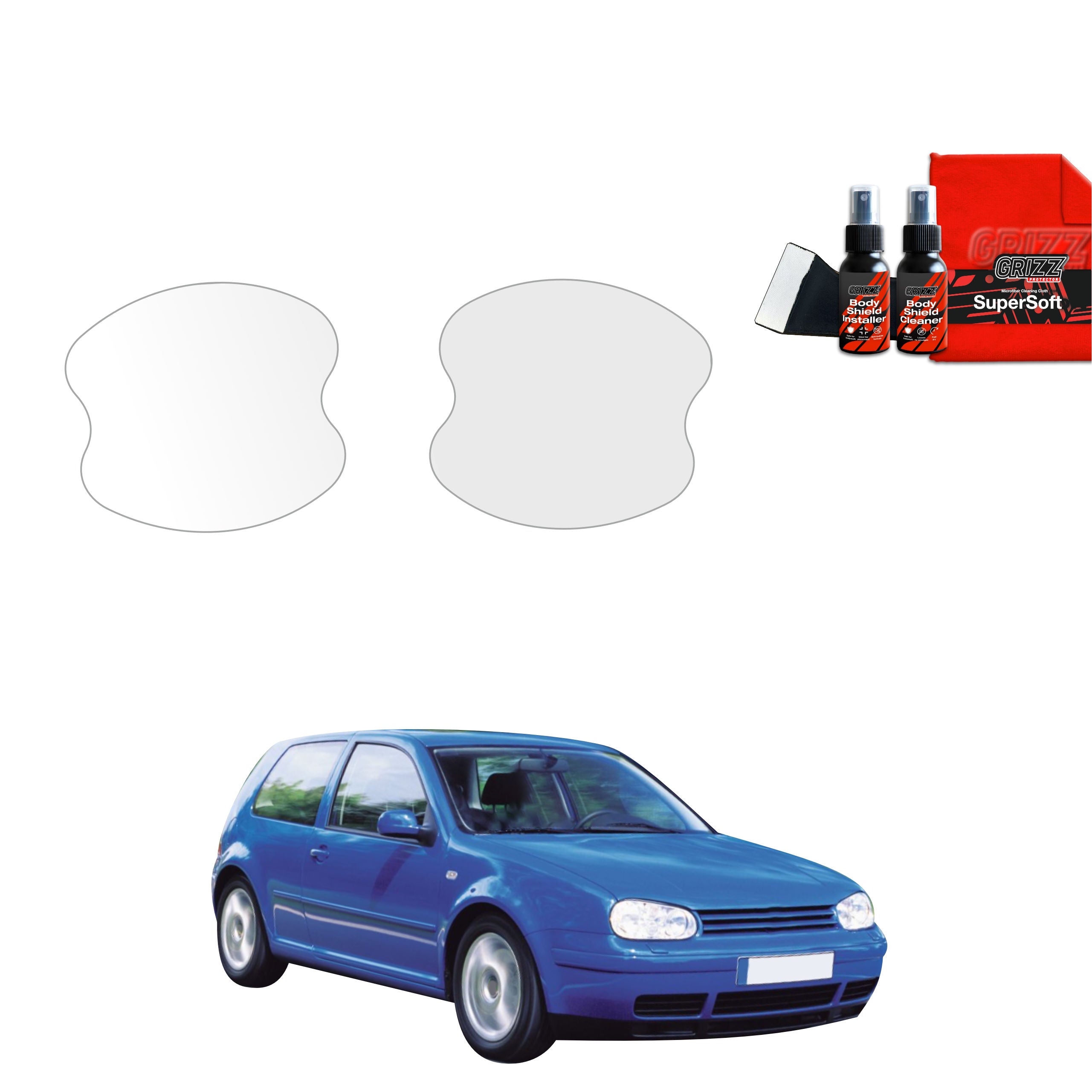 4in1 Schutzfolie Grizz Protector für Türgriffmulden - Volkswagen Golf 4 Hatchback 3D (1997-2003)