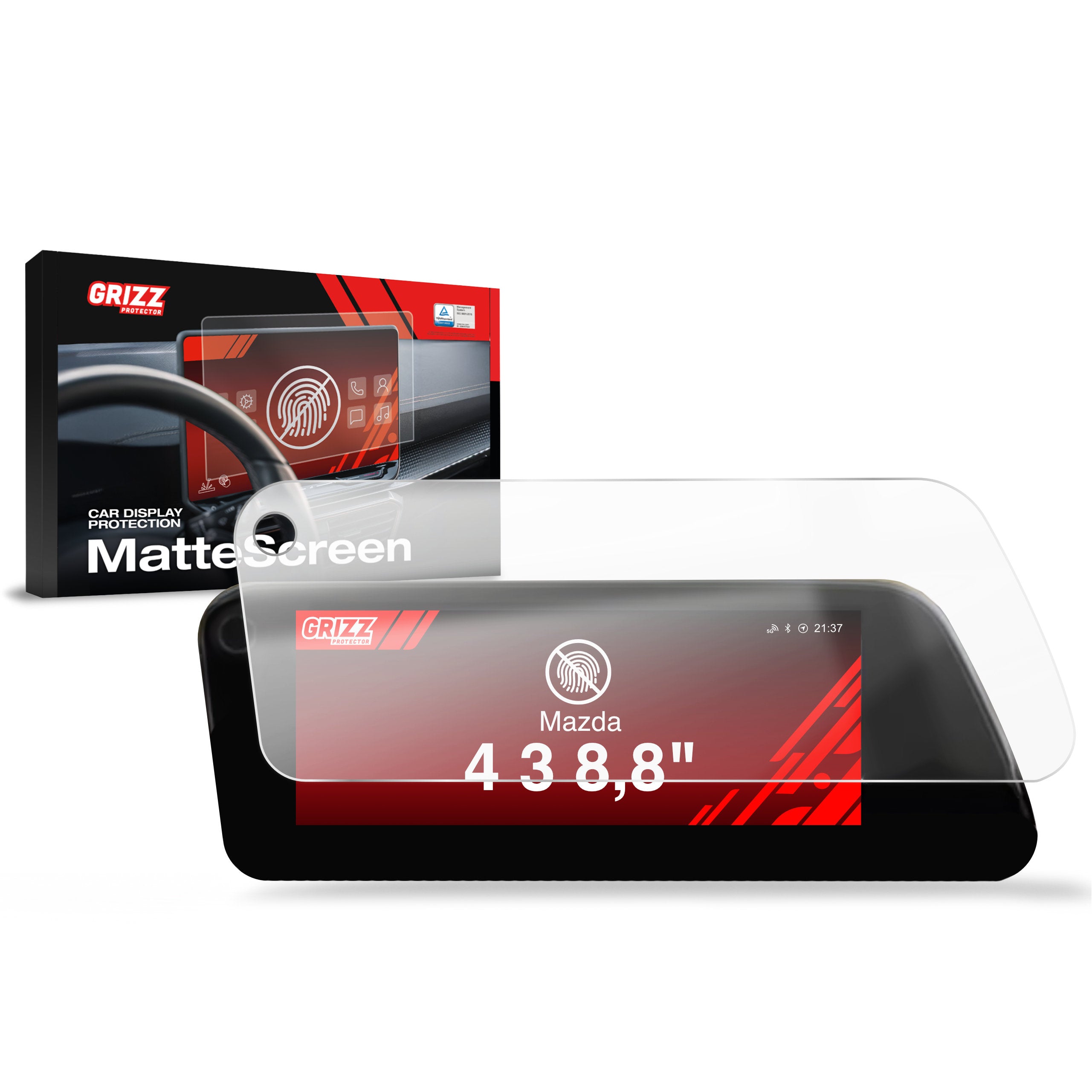 Matte Autodisplayfolie für Mazda 3 4 8,8" (2019-2022), Grizz Protector