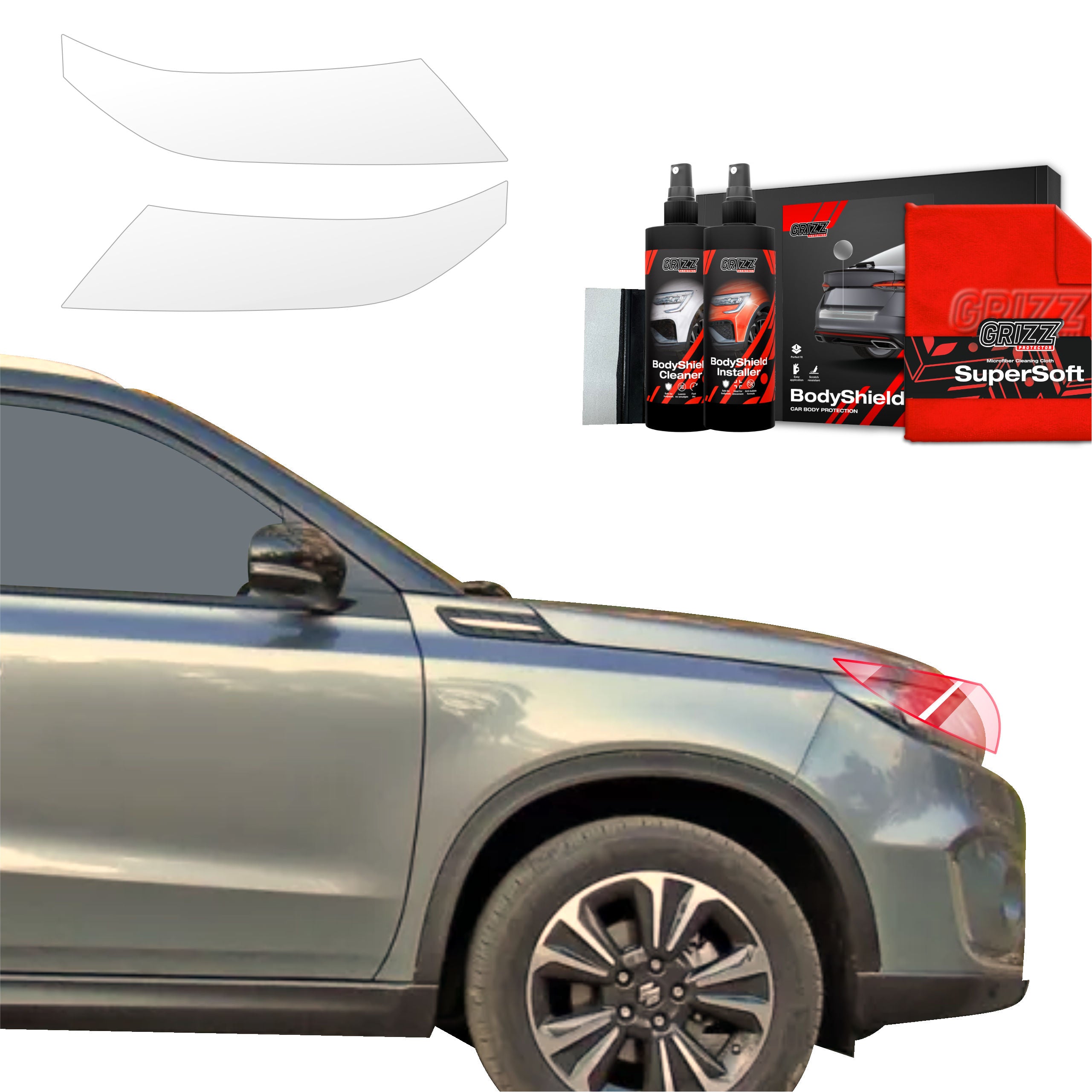 2in1 Schutzfolie Grizz Protector für Scheinwerfer - Suzuki Vitara Facelift (2024-2026)