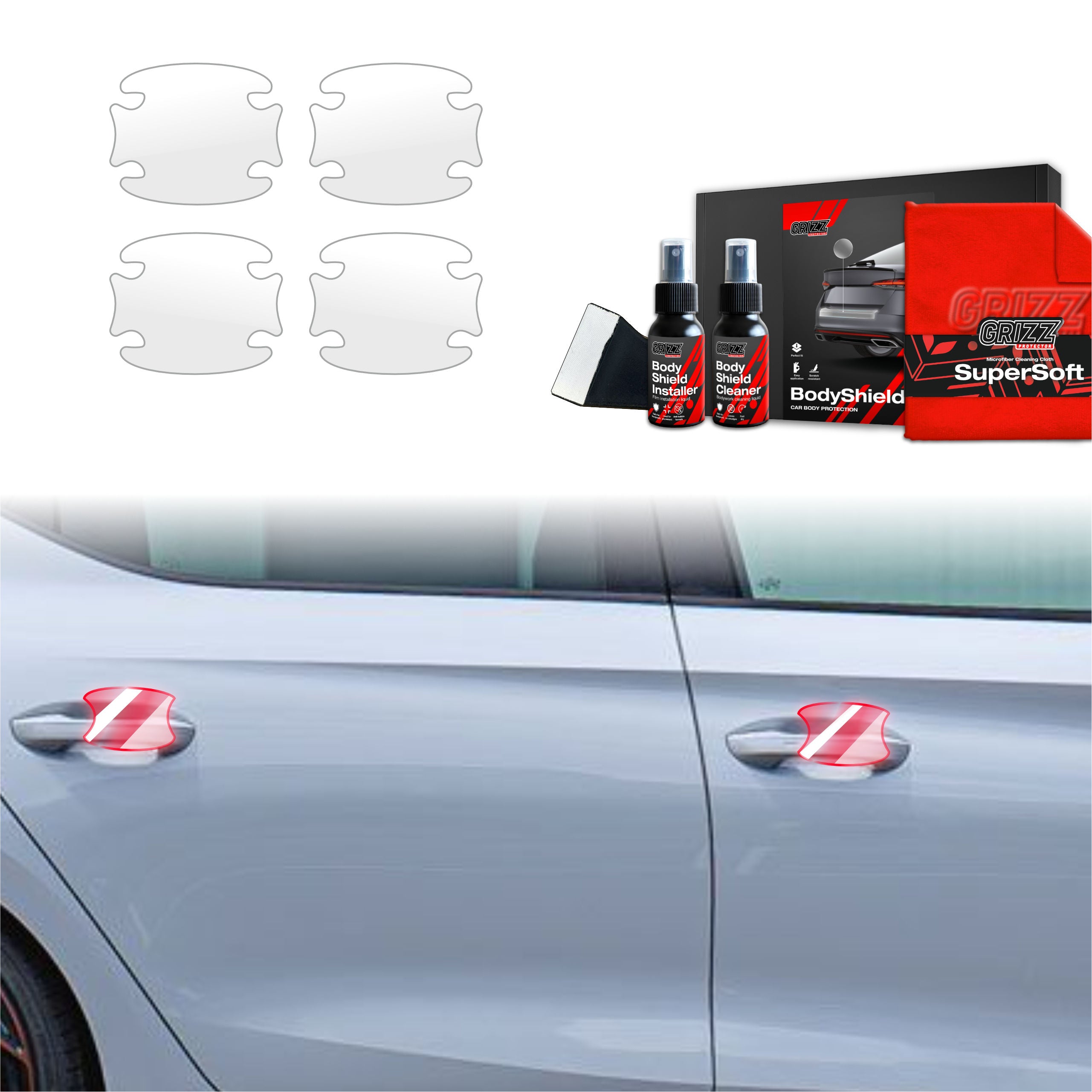 4in1 Schutzfolie Grizz Protector für Türgriffmulden - Cupra Leon Sportstourer (2024-2026)