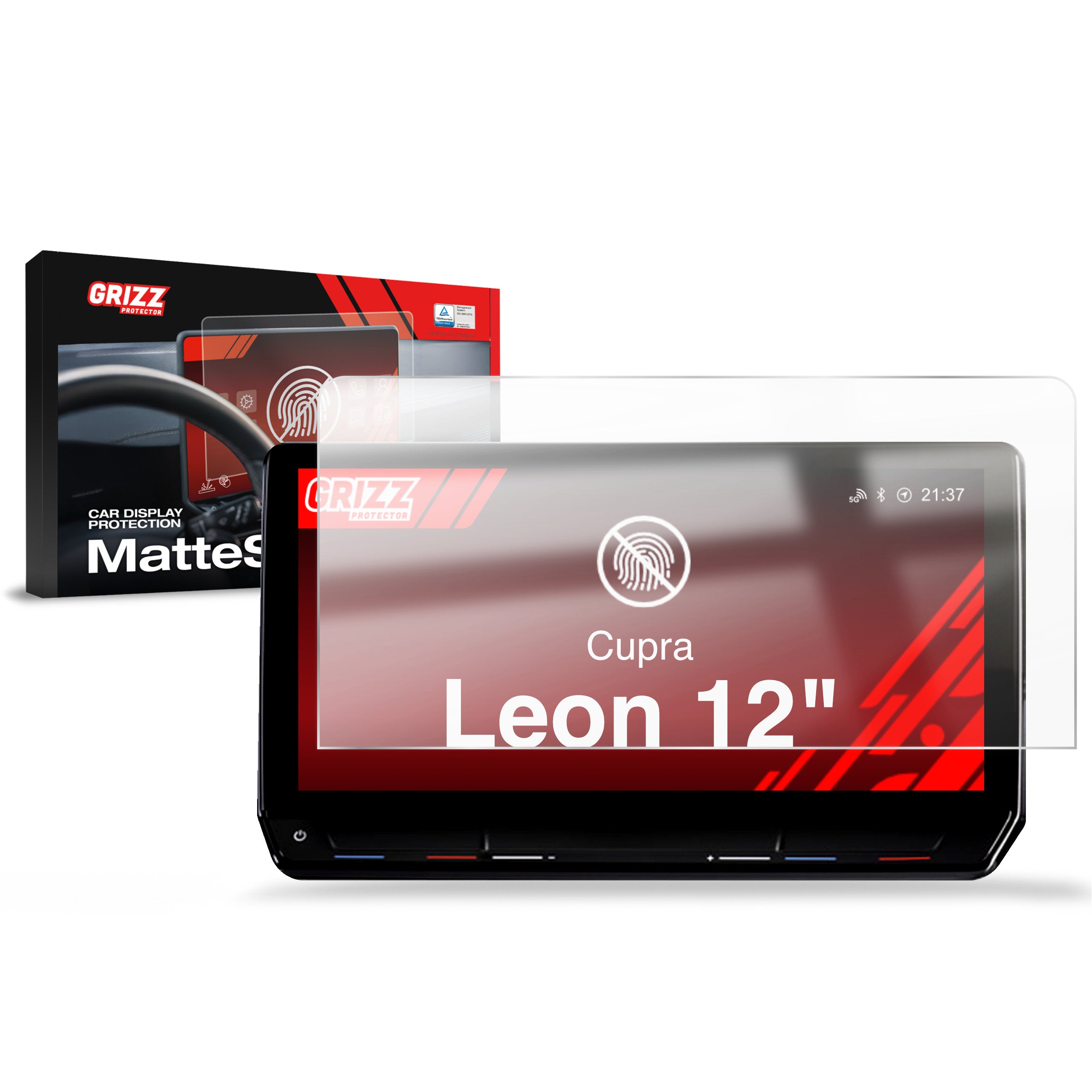 Matte Autodisplayfolie für Cupra Leon 12" (2020-2024), Grizz Protector