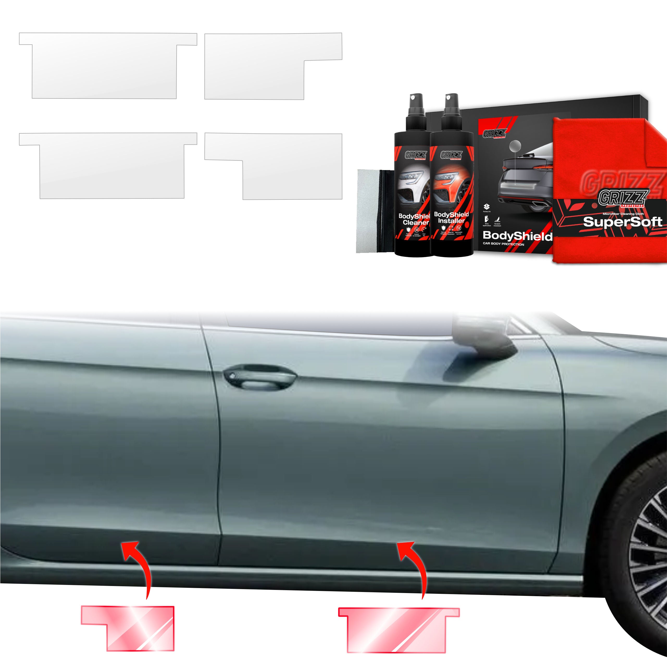 4in1 Schutzfolie Grizz Protector für Schweller - Volkswagen VW Passat B9 (2024-2026)