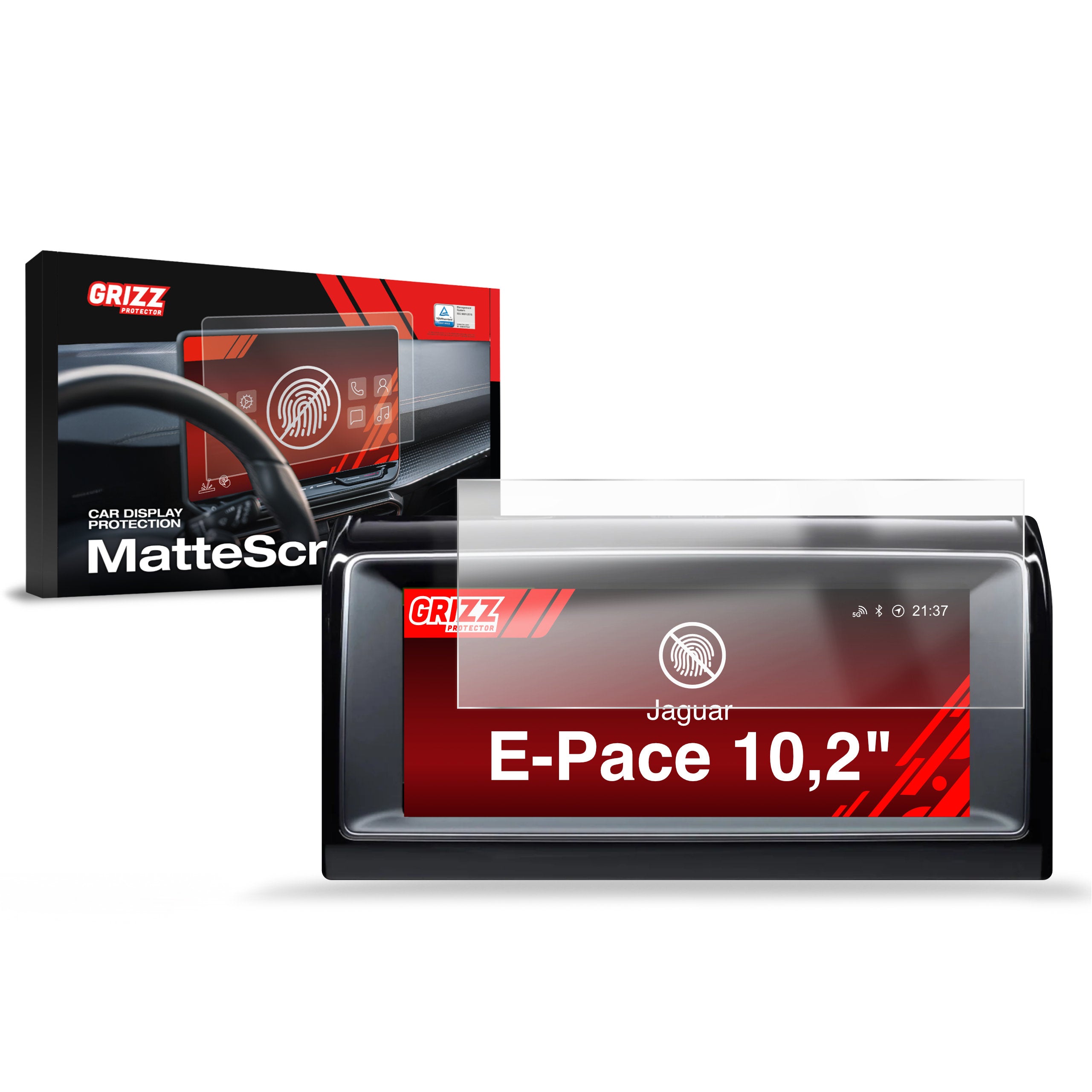 Matte Autodisplayfolie für Jaguar E-Pace 10,2" (2017-2020), Grizz Protector