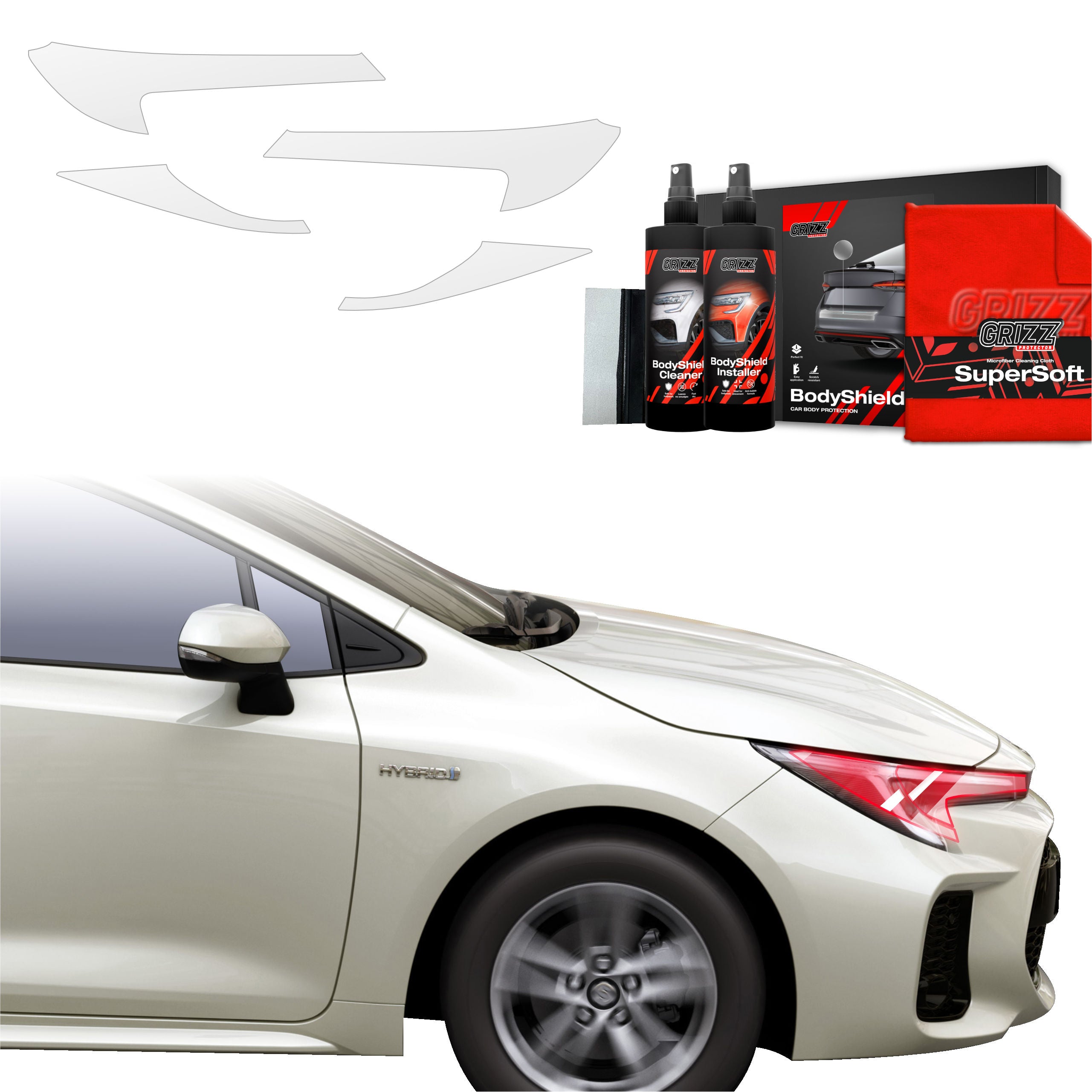 4in1 Schutzfolie Grizz Protector für Scheinwerfer - Toyota Corolla Kombi Facelift (2022-2026)
