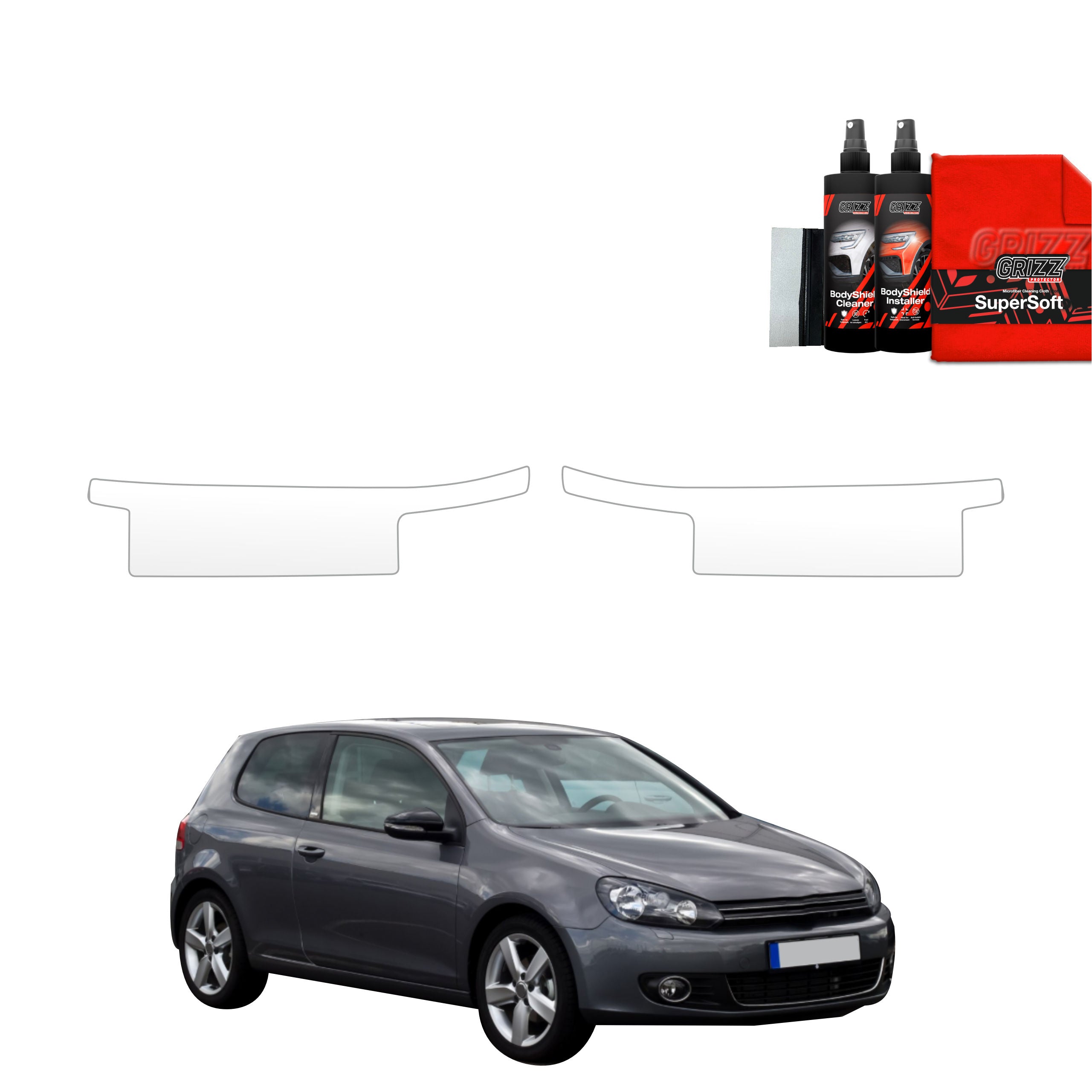 2in1 Schutzfolie Grizz Protector für Schweller - Volkswagen Golf 6 Hatchback 3D (2008-2012)