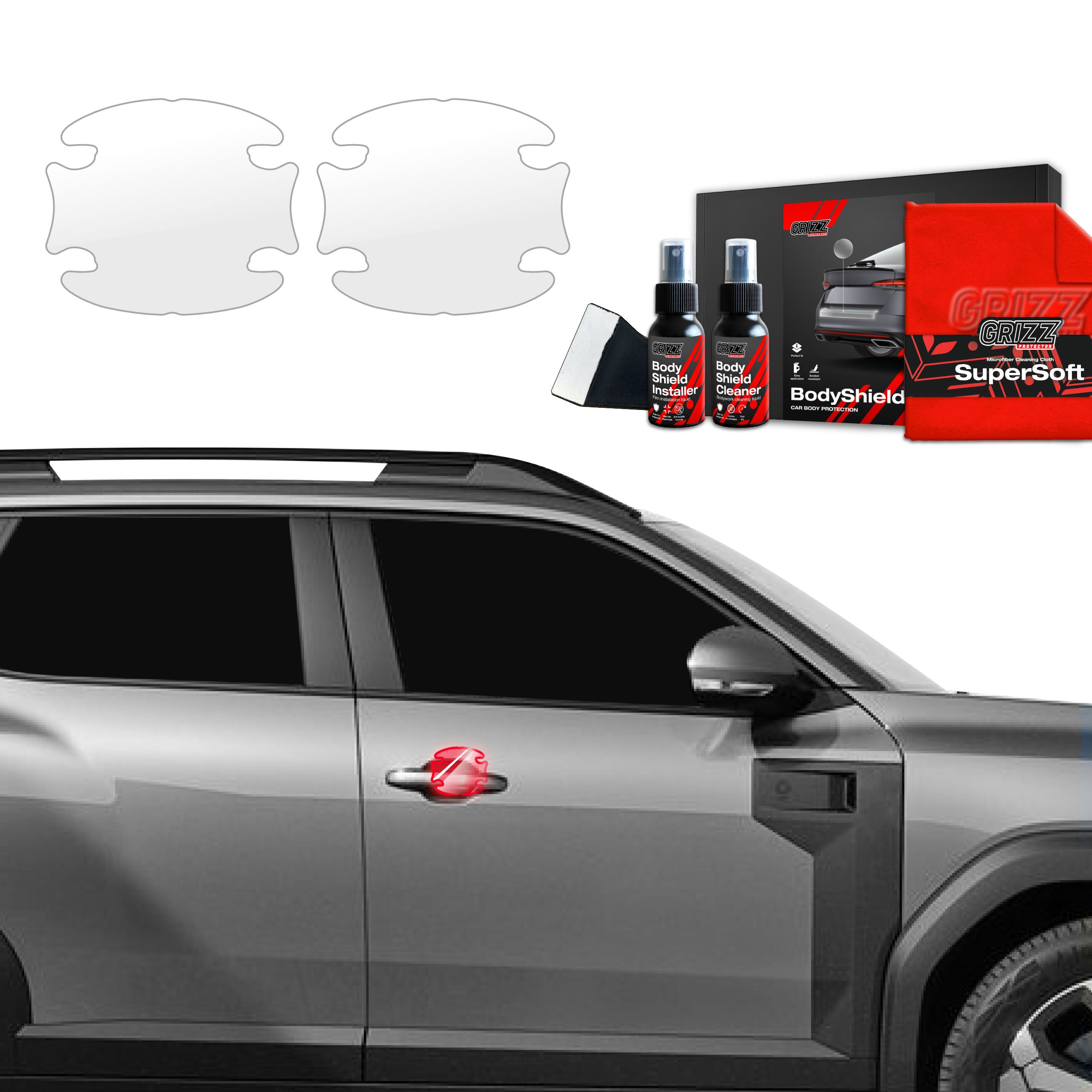 2in1 Schutzfolie Grizz Protector für Türgriffmulden - Dacia Duster (2024-2026)
