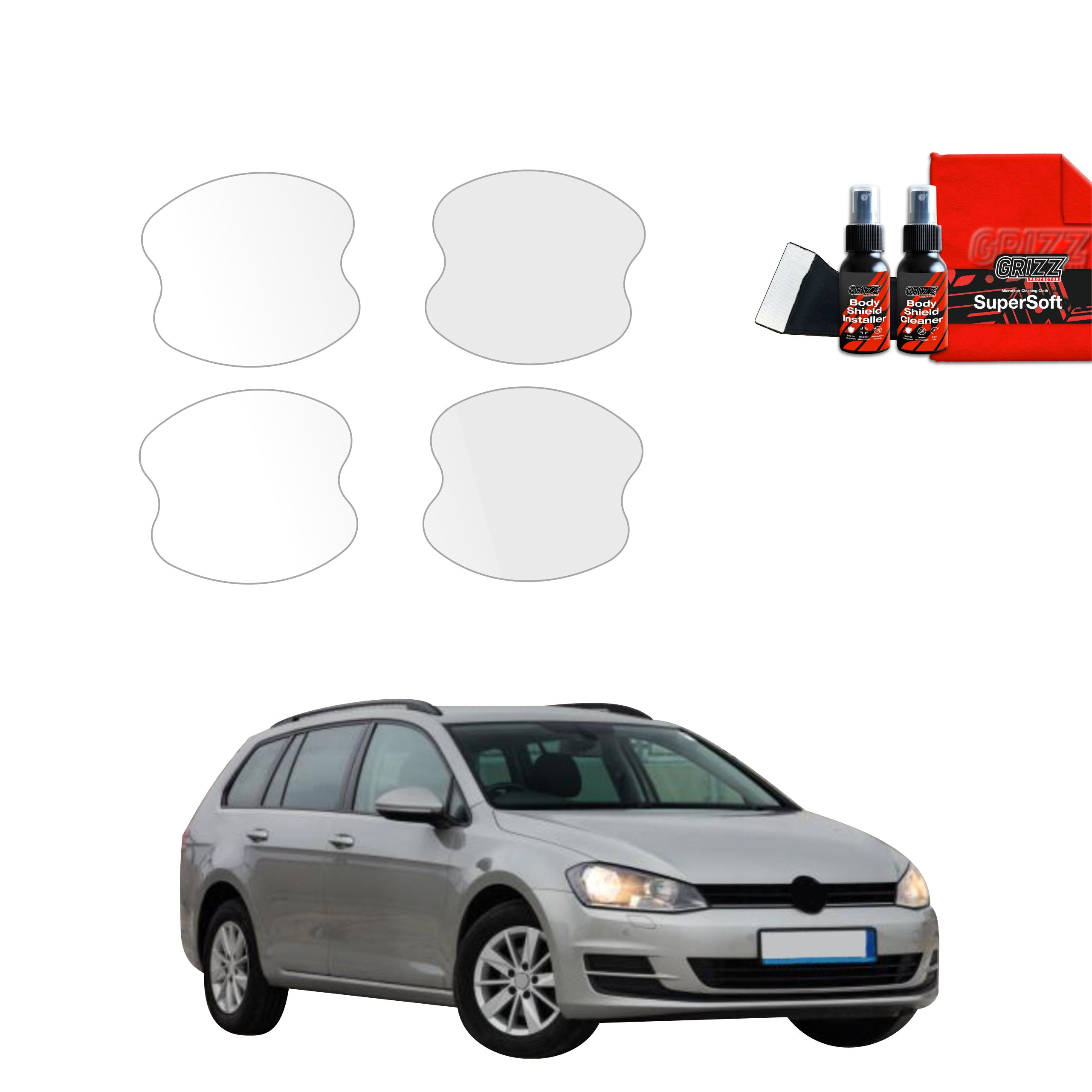 4in1 Schutzfolie Grizz Protector für Türgriffmulden - Volkswagen Golf 7 Variant (2013-2020)