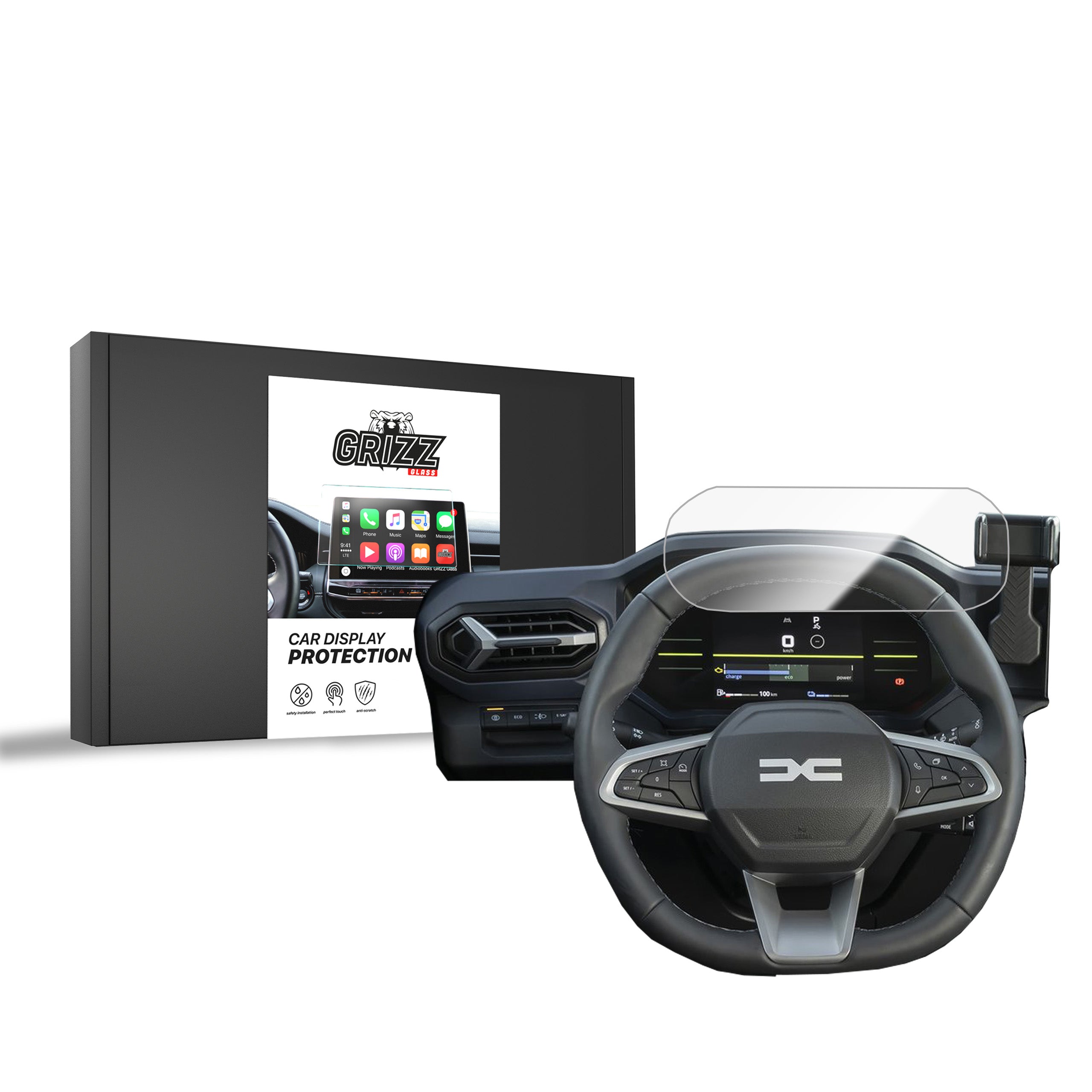 Keramische Autodisplayfolie für Dacia Duster (2024-2026), Grizz Protector