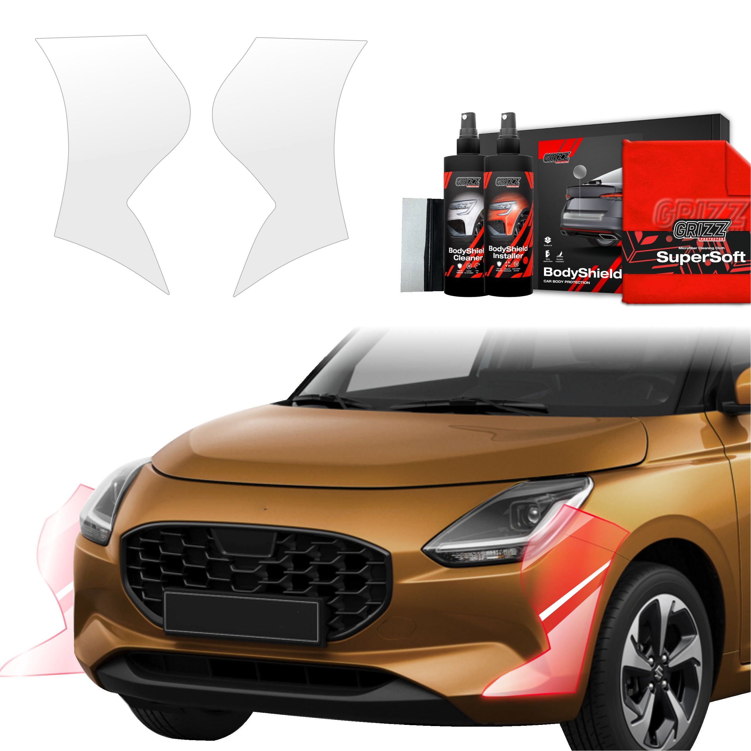 2in1 Schutzfolie Grizz Protector für Stoßstange - Suzuki Swift (2024-2026)