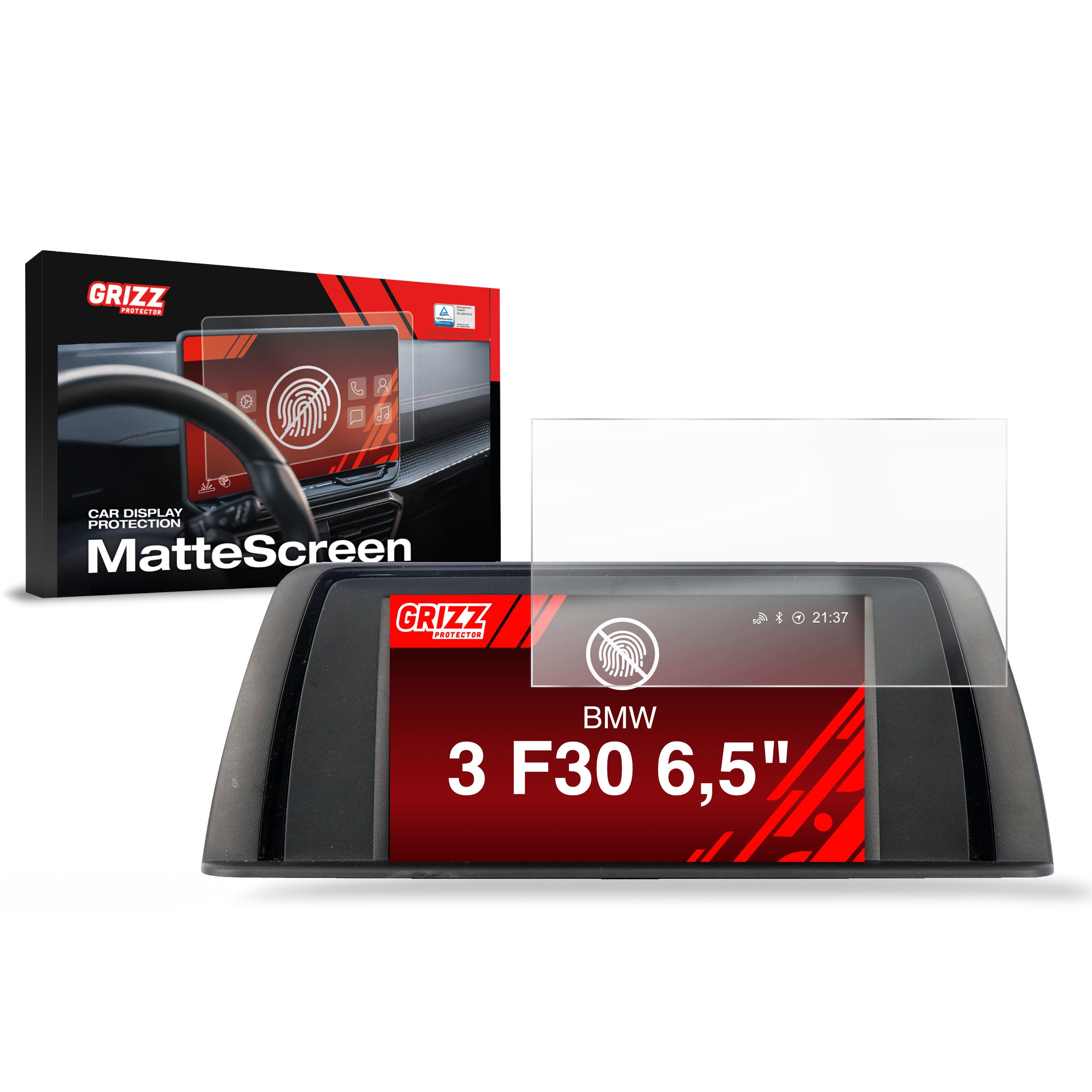Matte Autodisplayfolie für BMW 3 F30 6,5" (2014-2019), Grizz Protector