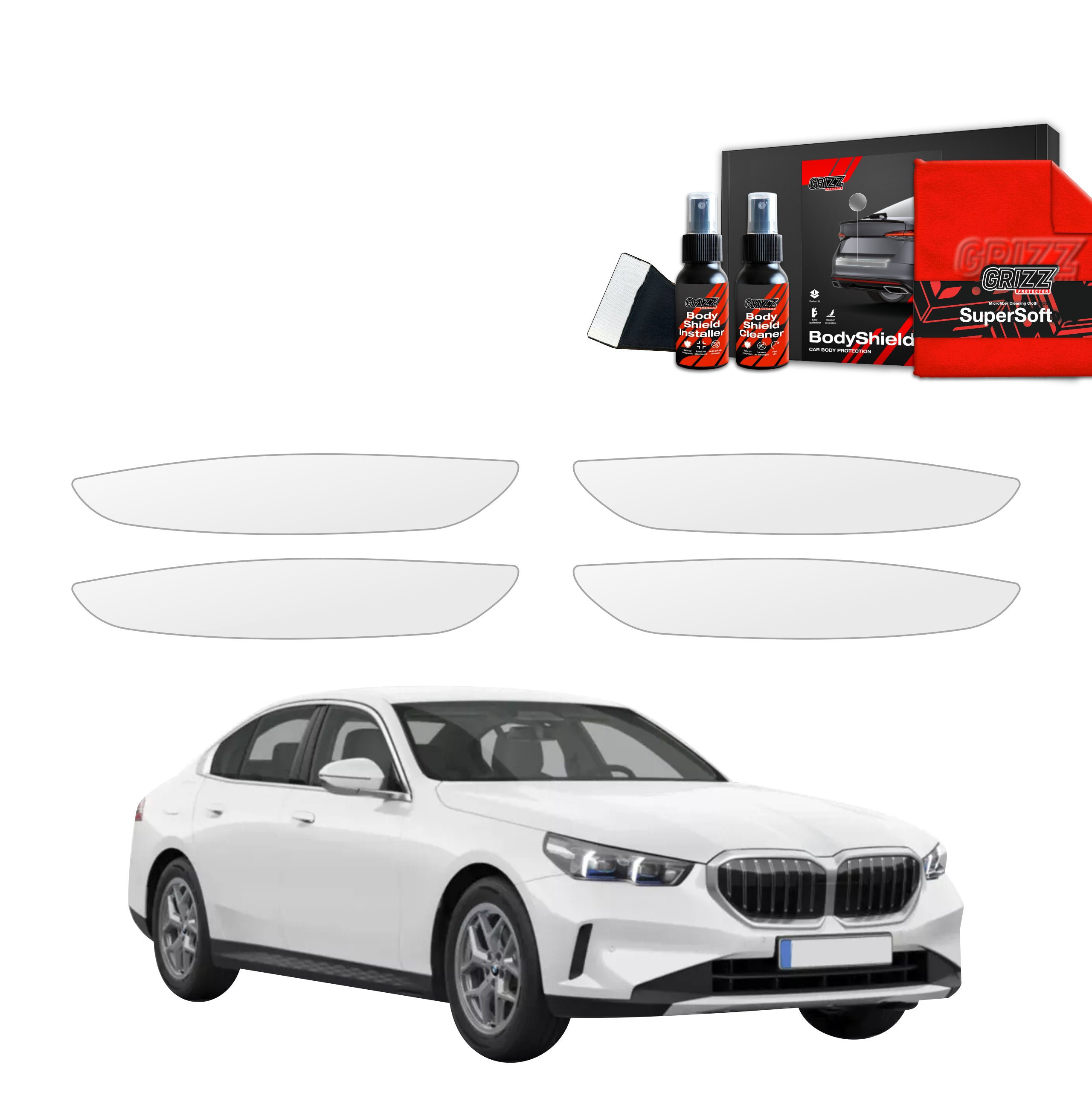 4in1 Schutzfolie Grizz Protector für Türgriffmulden - BMW 5 Sedan G60 520i (2024-2026)