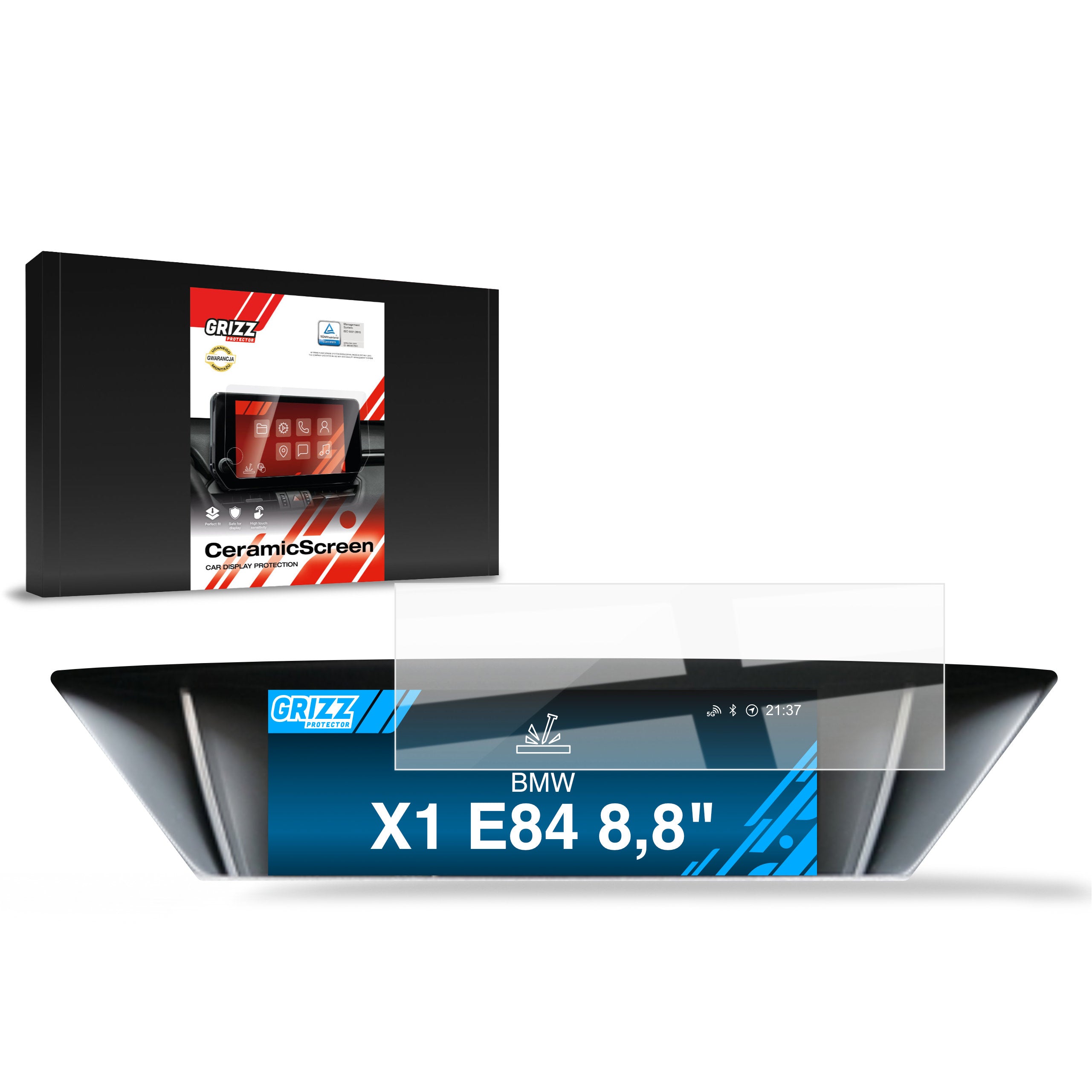 Keramische Autodisplayfolie für BMW X1 E84 8,8" (2009-2015), Grizz Protector