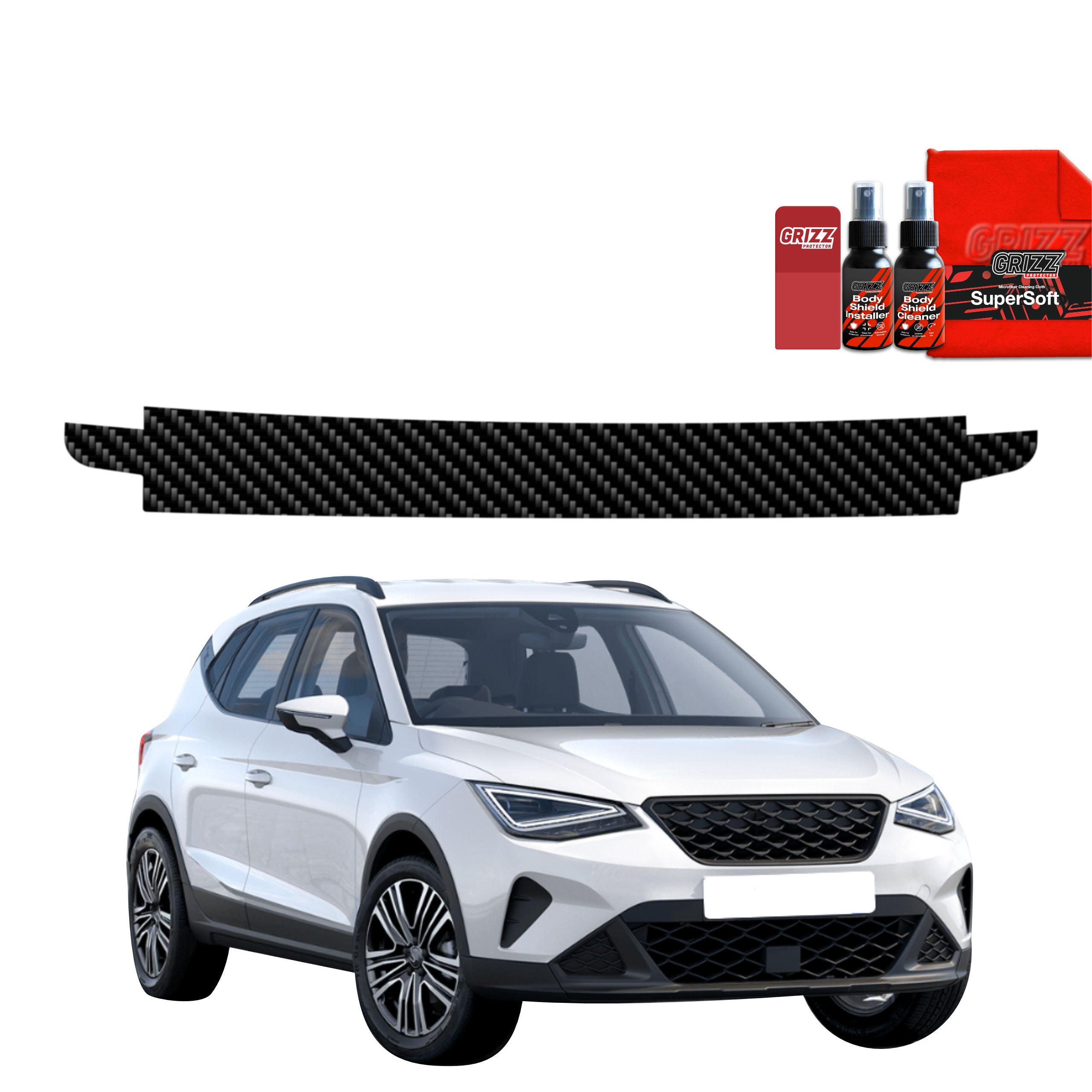 Kohlenstoff Schutzfolie Grizz Protector für Ladekante - Seat Arona (2021-2026)