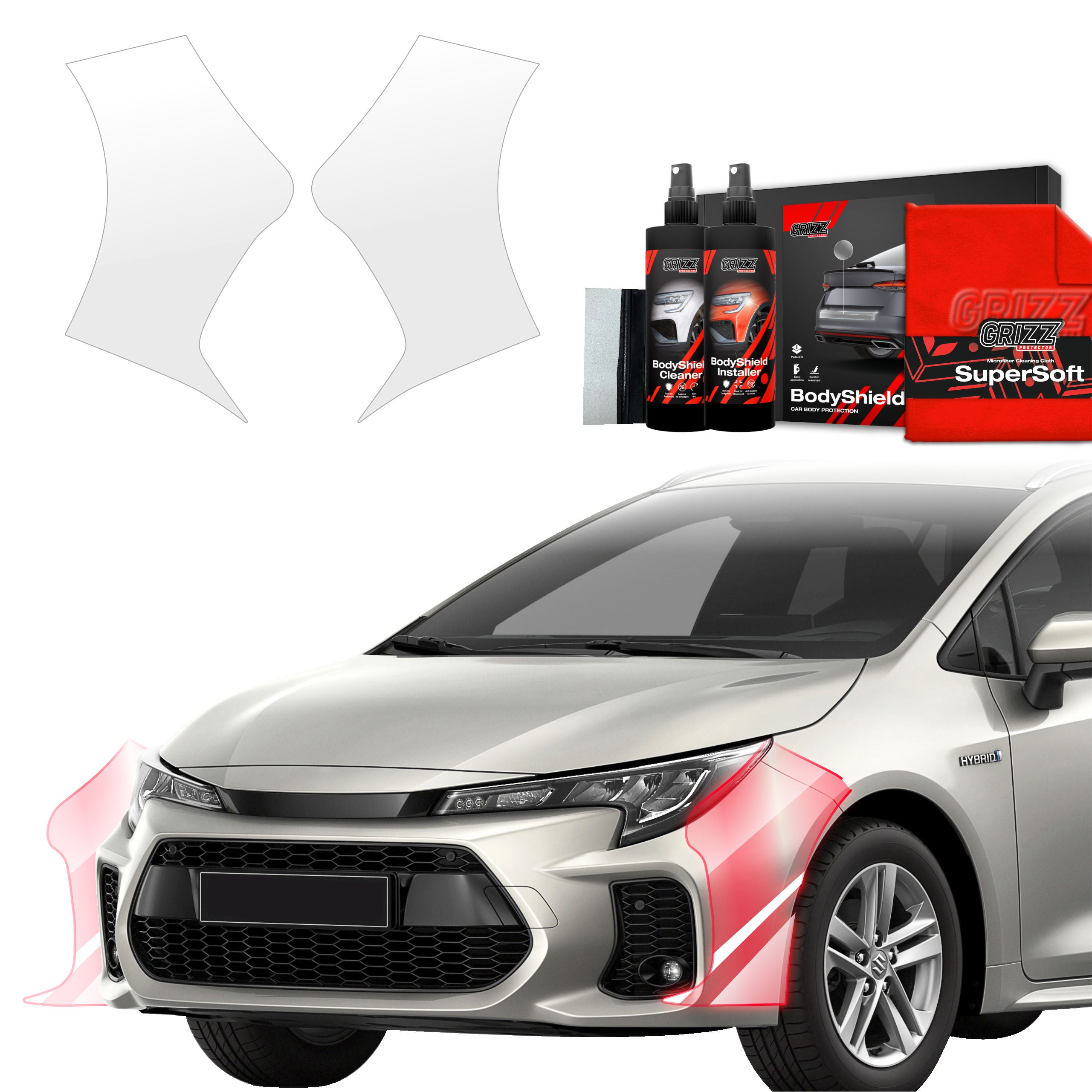 2in1 Schutzfolie Grizz Protector für Stoßstange - Suzuki Swace Facelift (2023-2026)